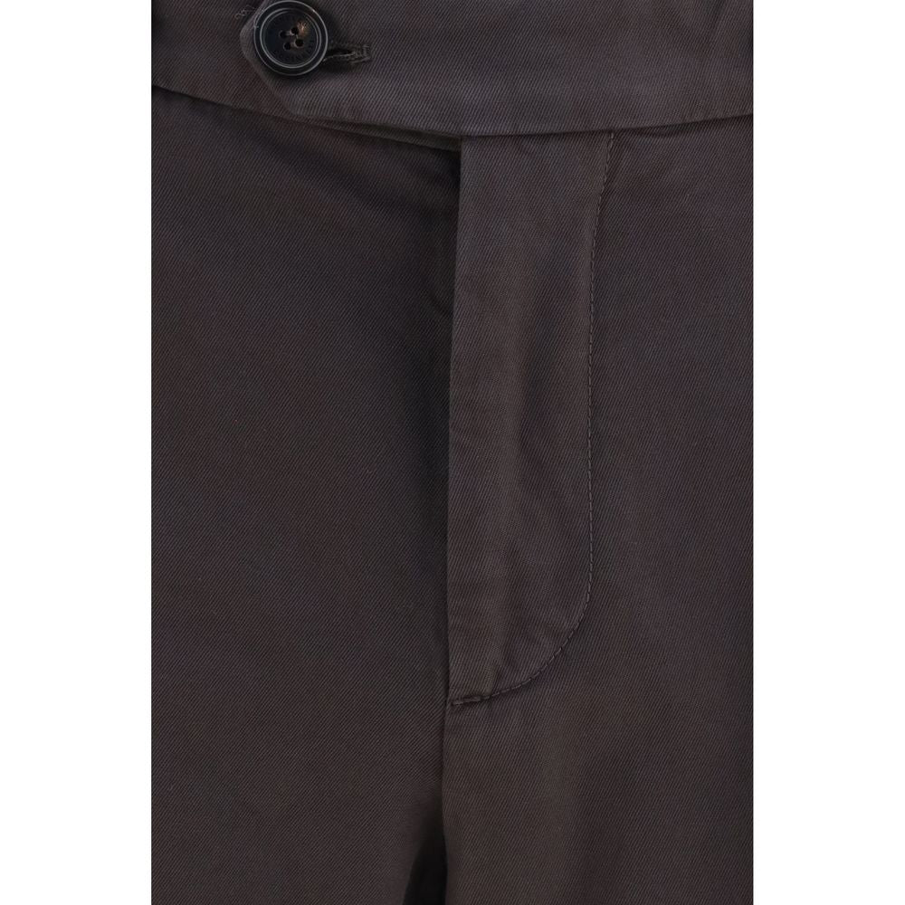 Brunello Cucinelli Brown Cotton Casual Pants Brunello Cucinelli