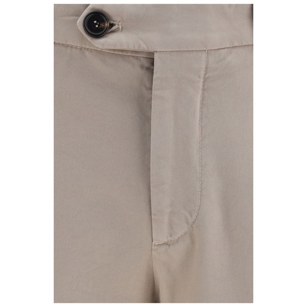 Brunello Cucinelli Beige Cotton Casual Pants Brunello Cucinelli