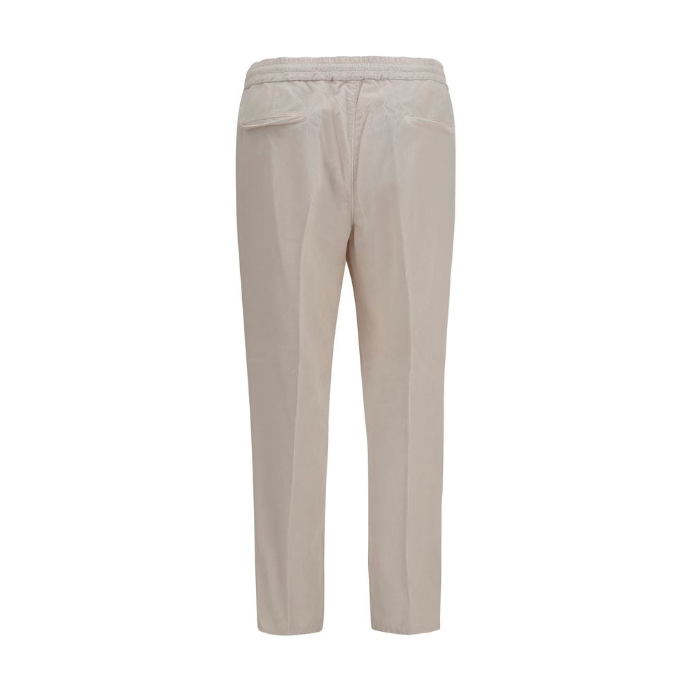 Brunello Cucinelli Beige Cotton Casual Pants Brunello Cucinelli