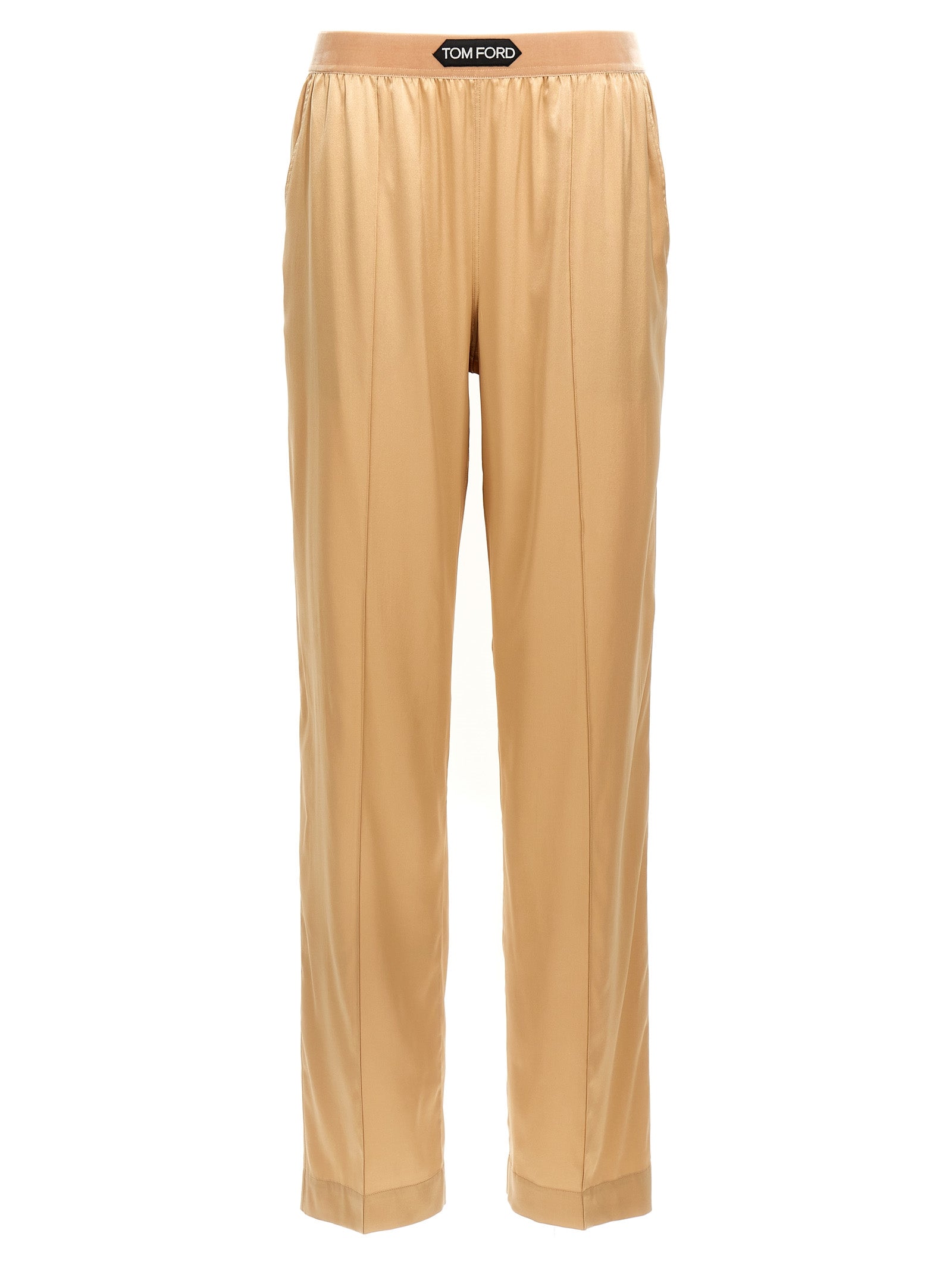 Tom Ford Beige Silk Casual Pants Tom Ford