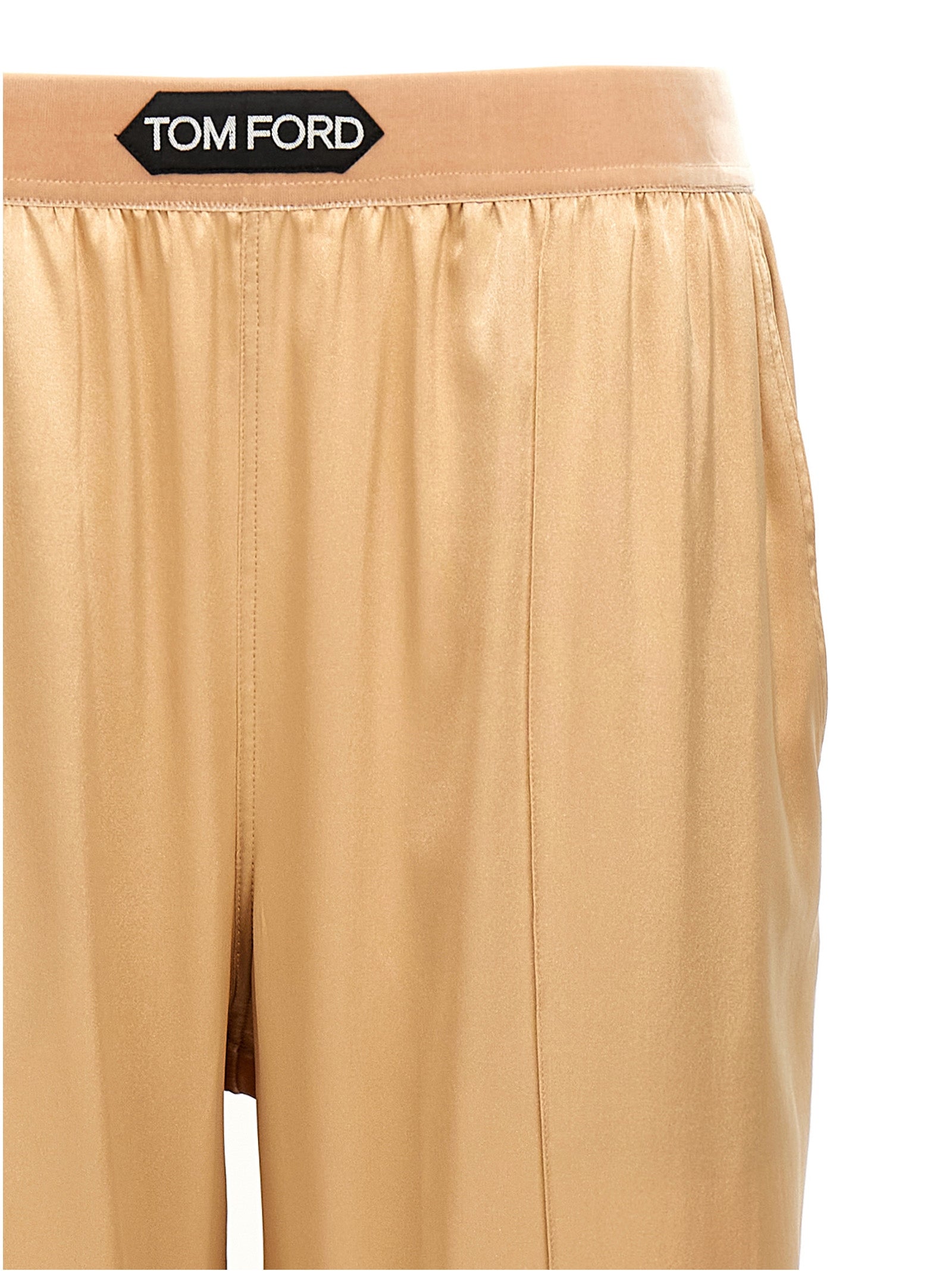Tom Ford Beige Silk Casual Pants Tom Ford