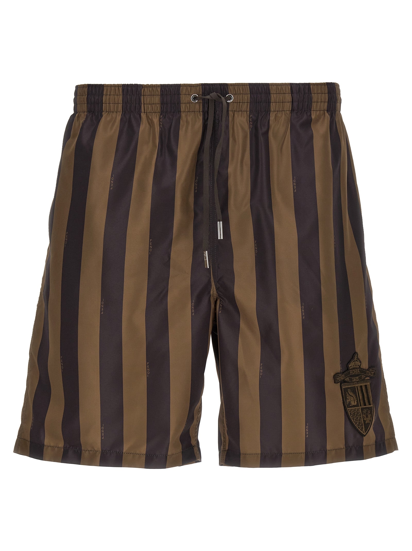 Fendi Brown Polyester Swim Shorts Fendi