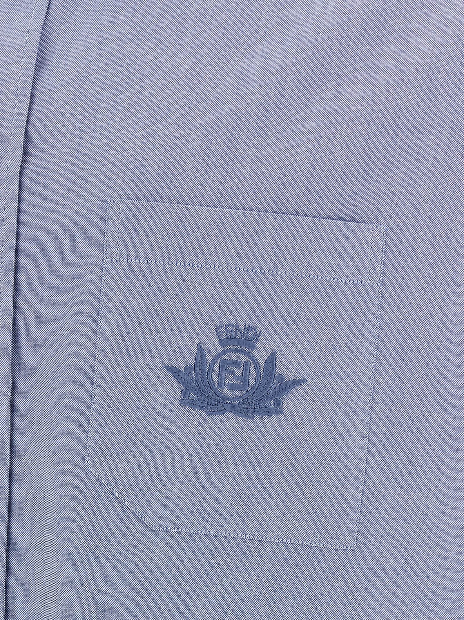 Fendi Blue Cotton Blouse Fendi