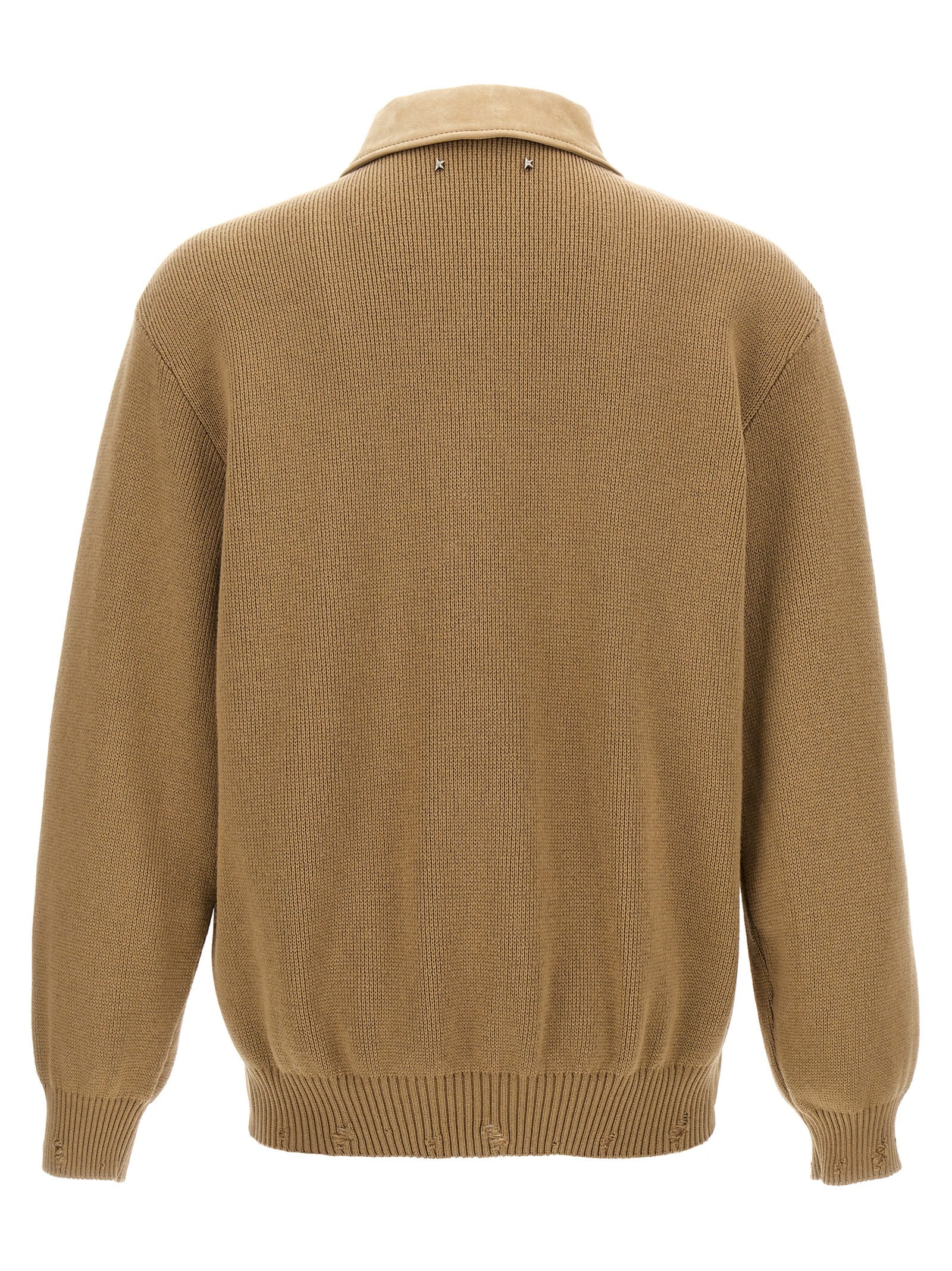 Golden Goose Beige Cowhide Leather Jacket Golden Goose