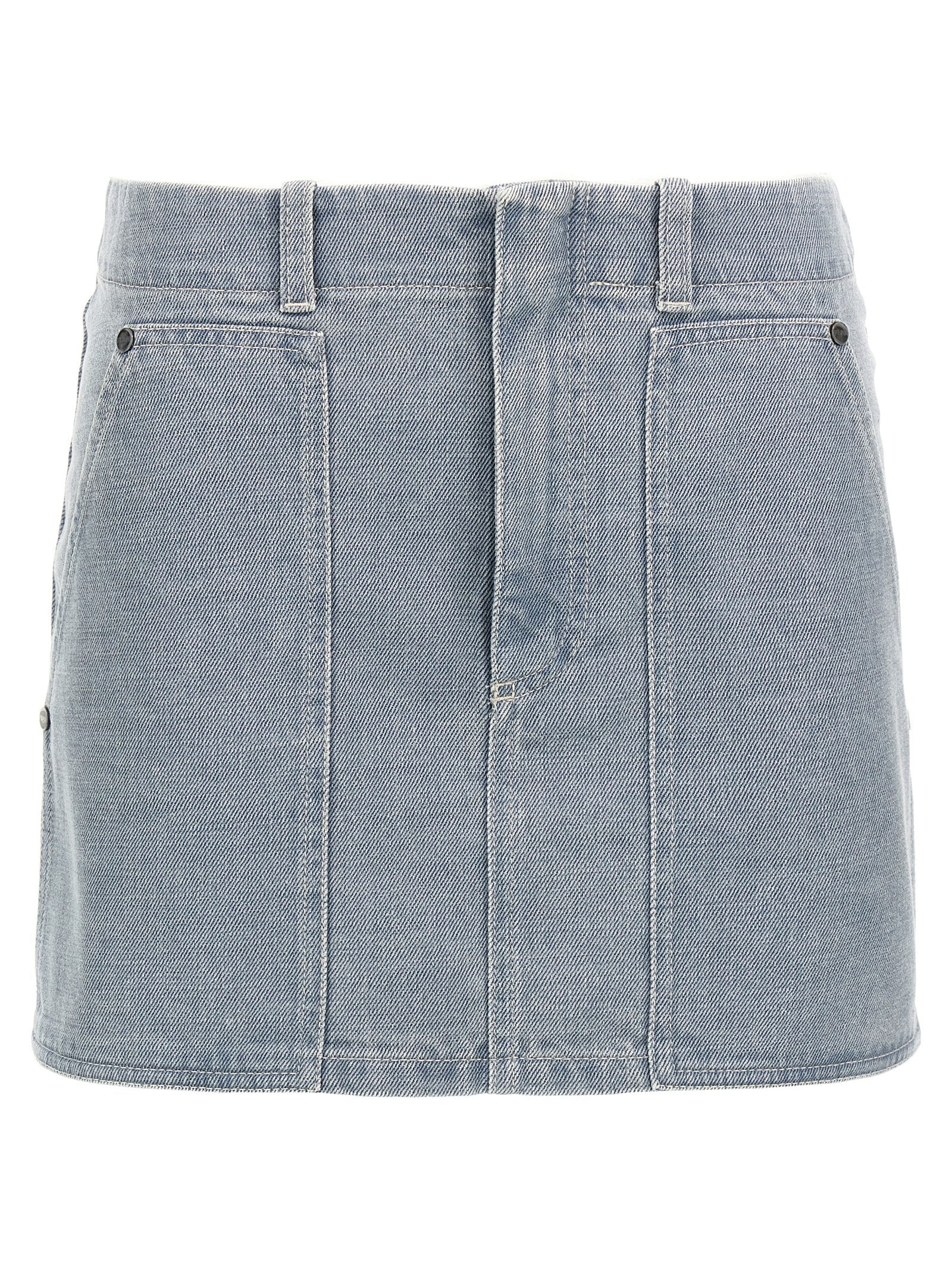 Fendi Gray Cotton Long Skirt Fendi
