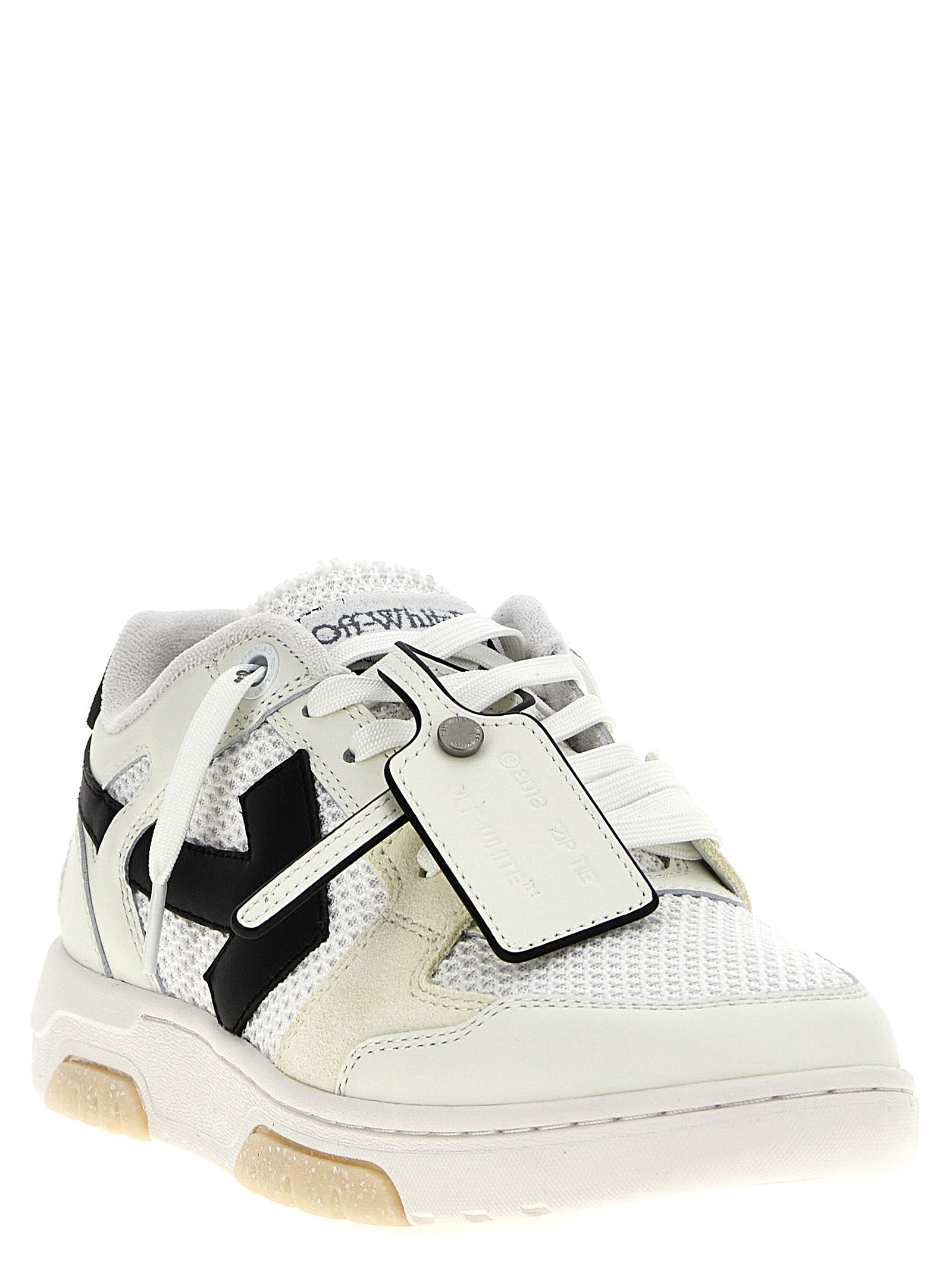 Off-White Bicolor Bovine Leather Athletic Sneakers Off-White