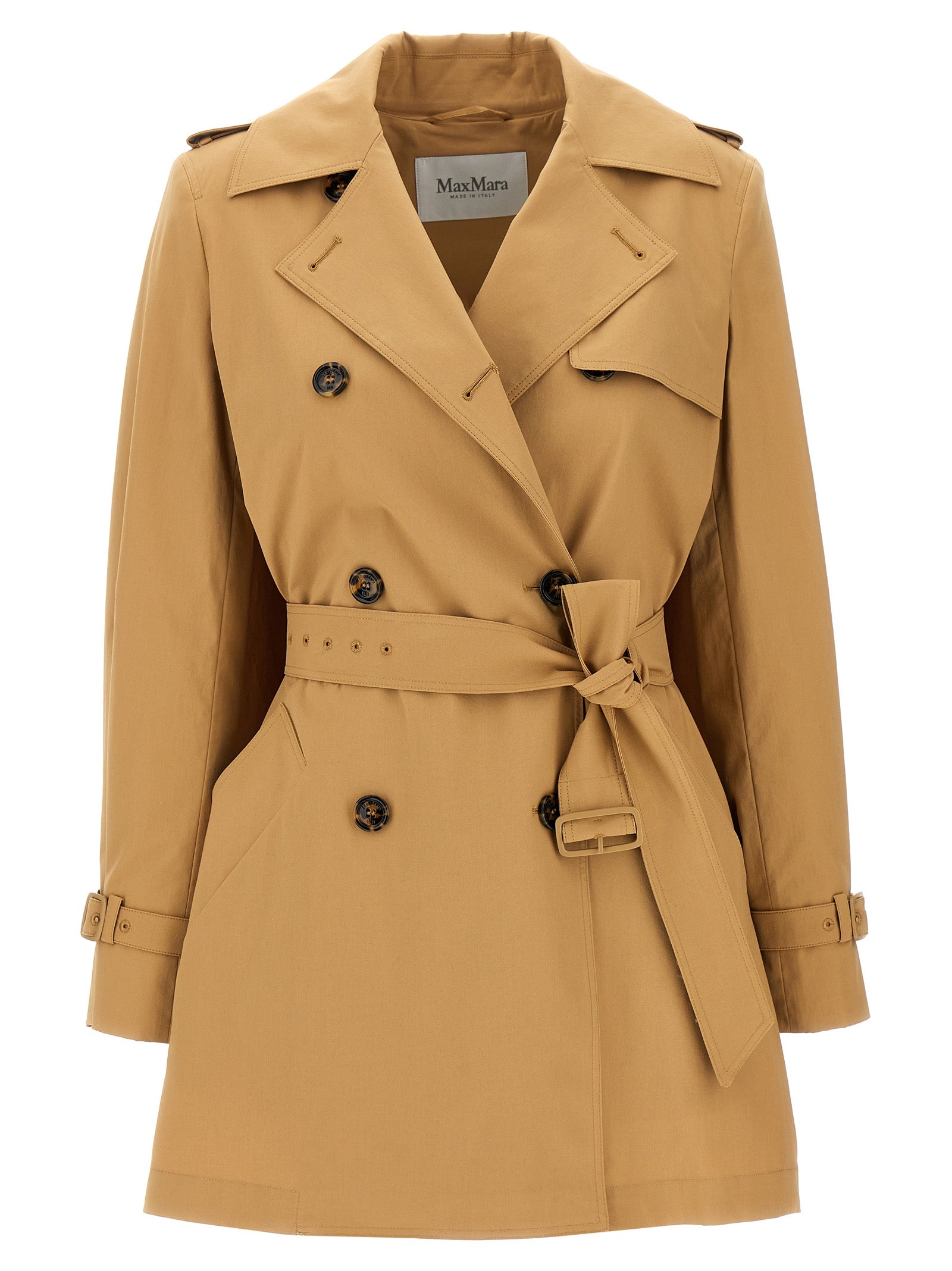 Max Mara Brown Cotton Coat Max Mara