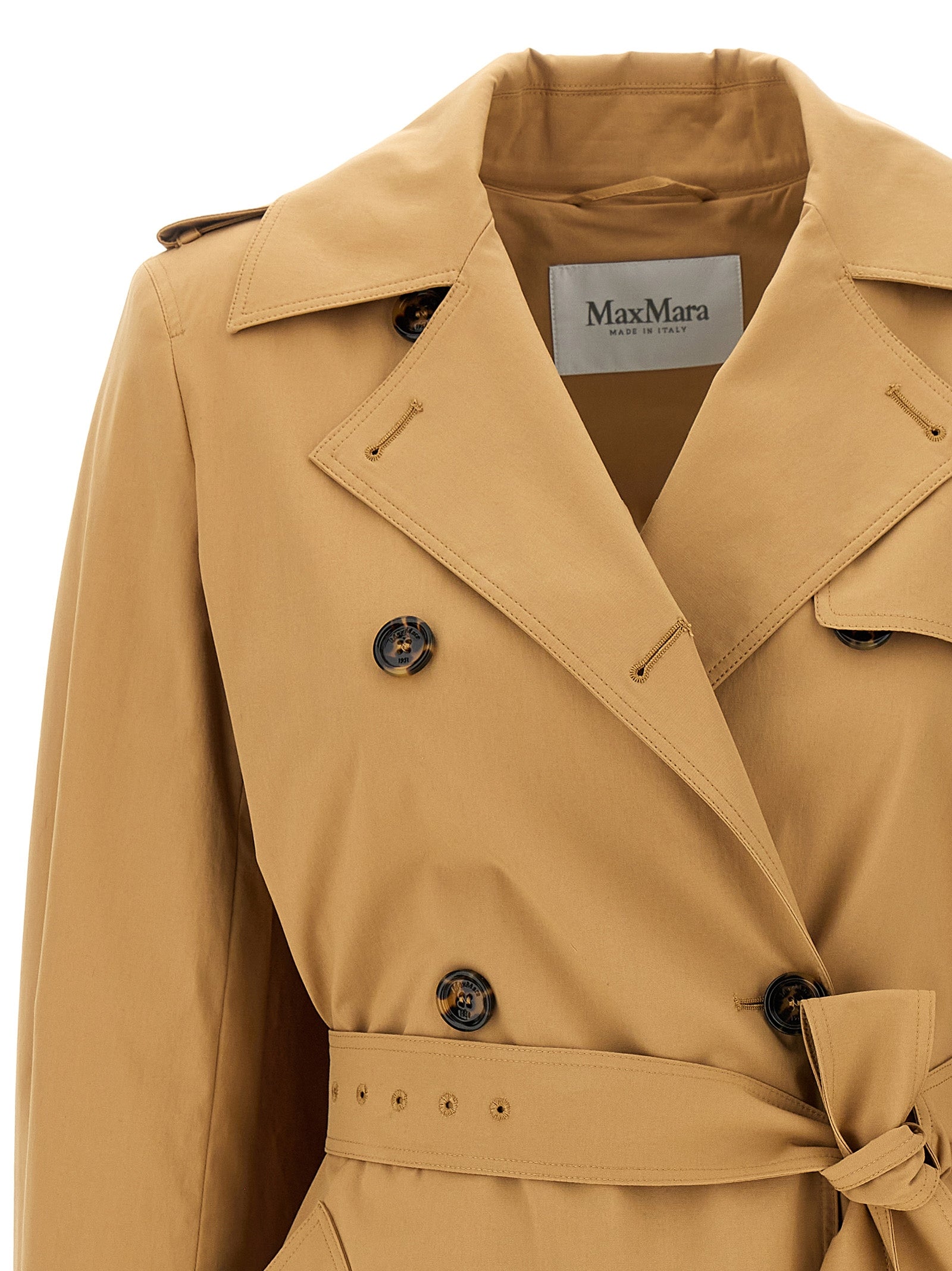 Max Mara Brown Cotton Coat Max Mara