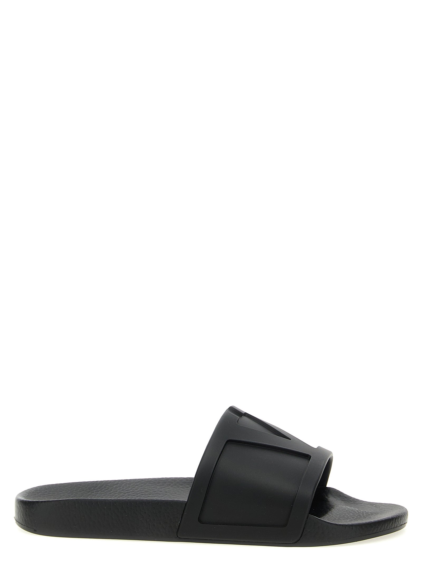 Valentino Garavani Black Plastic Slides Valentino Garavani