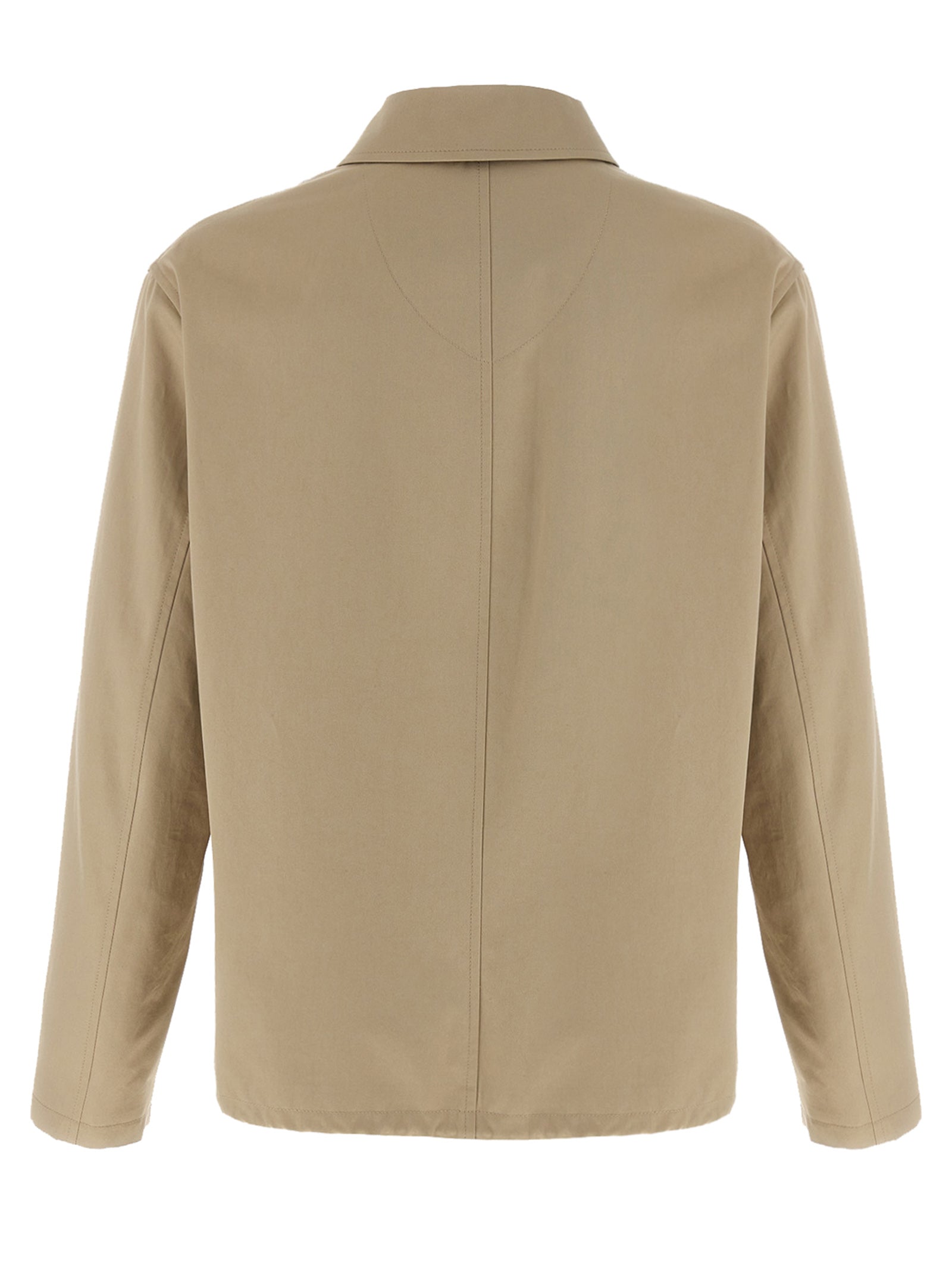 Burberry Beige Cotton Full-Length Jacket Burberry