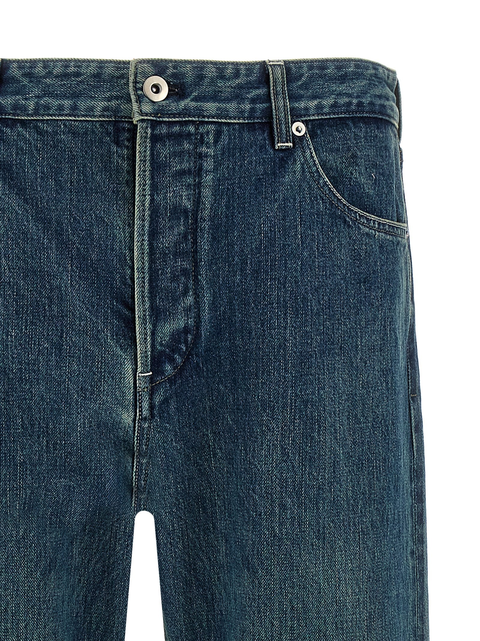 Jil Sander Blue Cotton Straight-Leg Jeans Jil Sander