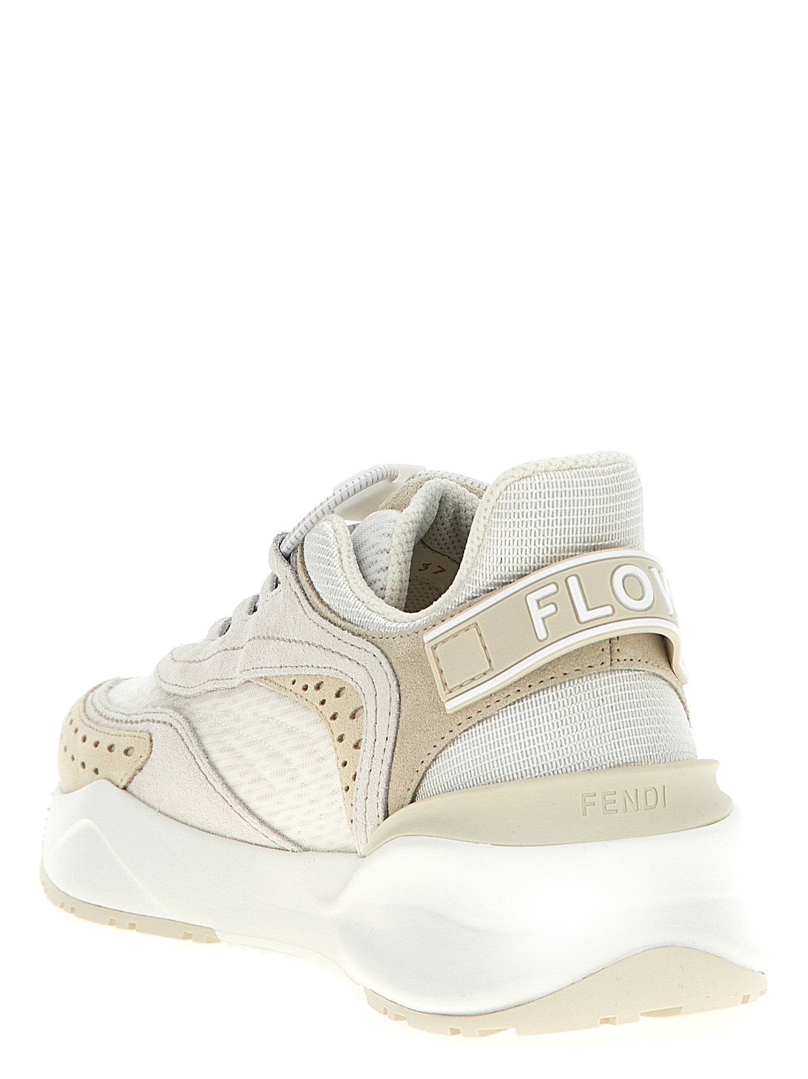 Fendi White Polyester Athletic Sneakers Fendi