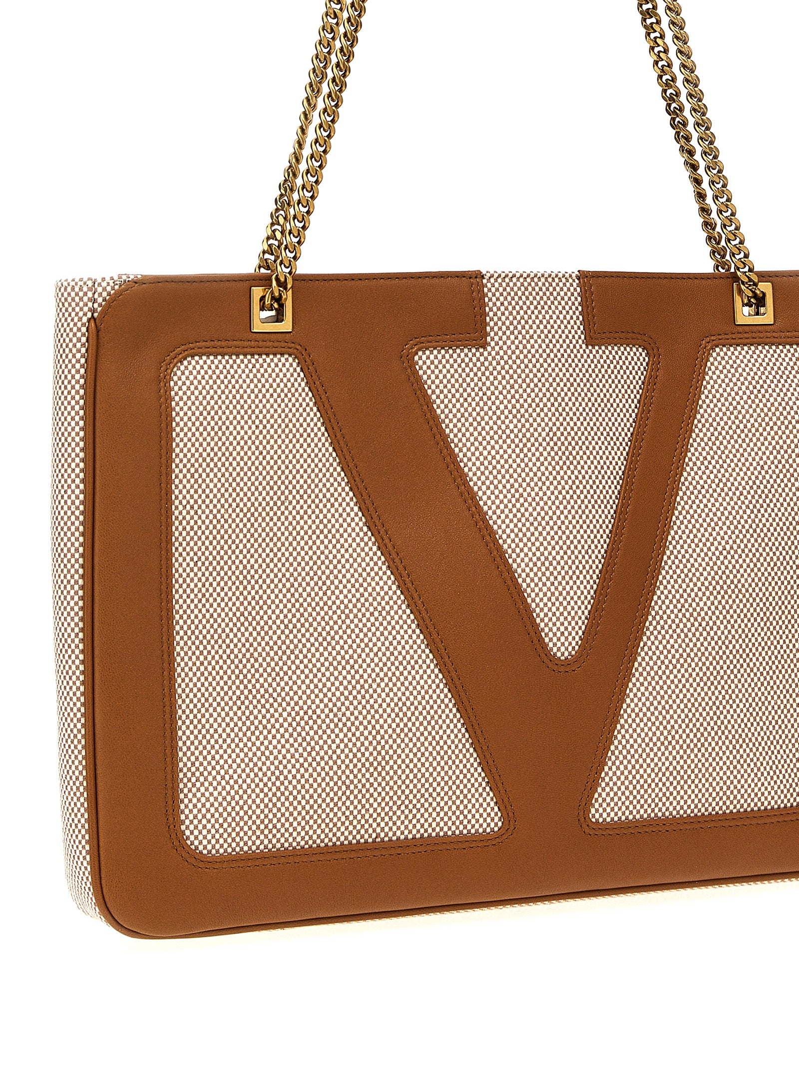 Valentino Garavani Beige Cotton Tote Bag Valentino Garavani