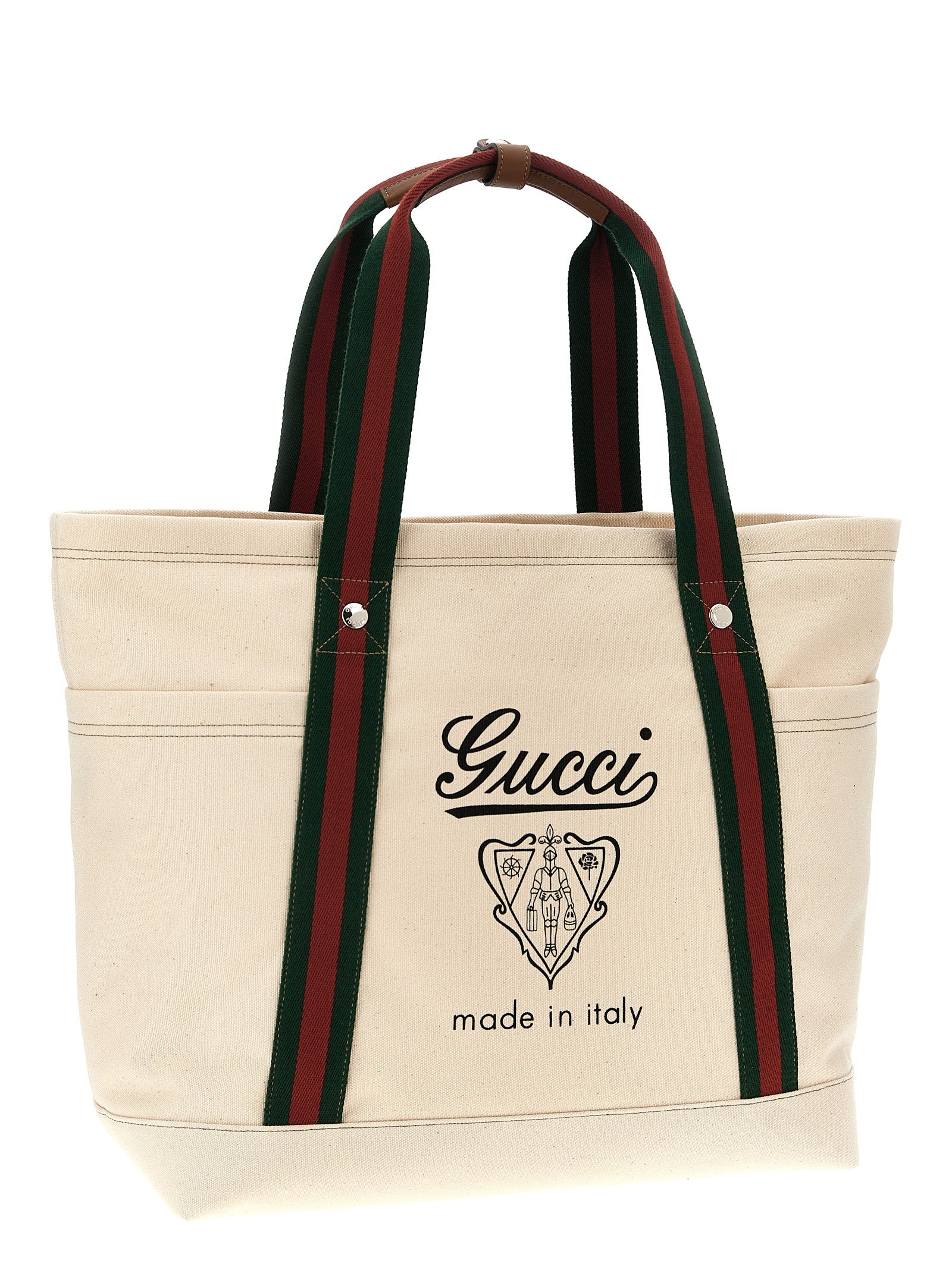 Gucci White Cotton Tote Bag Gucci