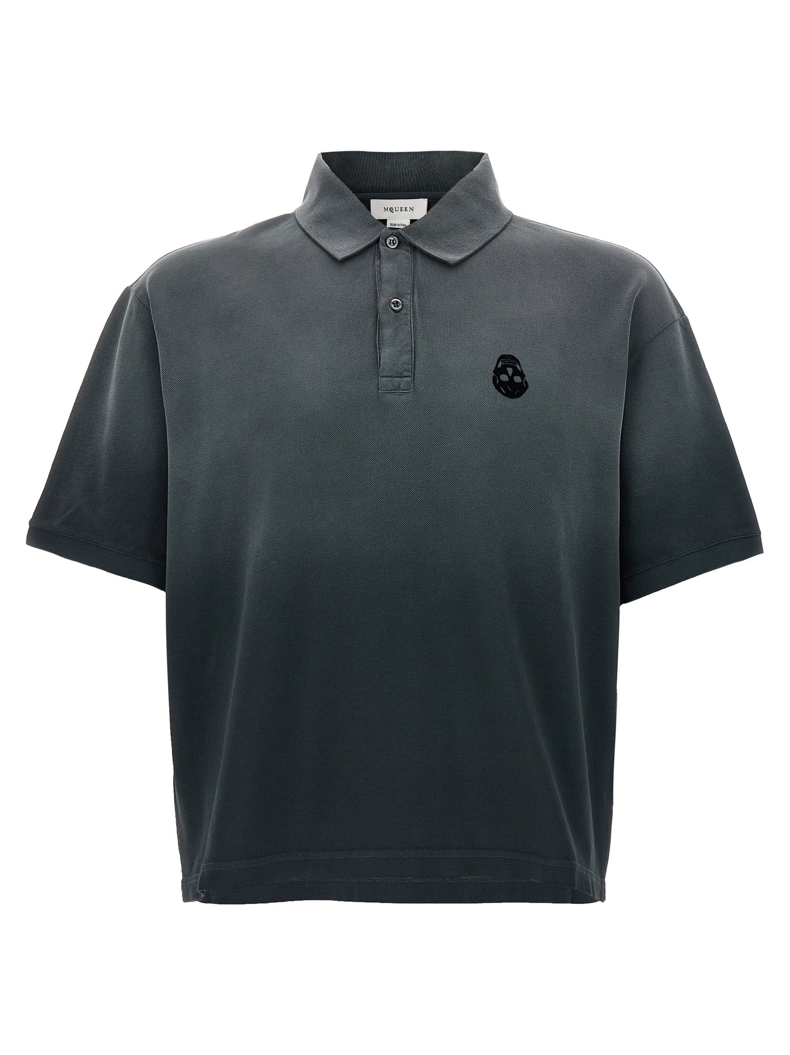Alexander McQueen Gray Cotton Polo Shirt Alexander McQueen
