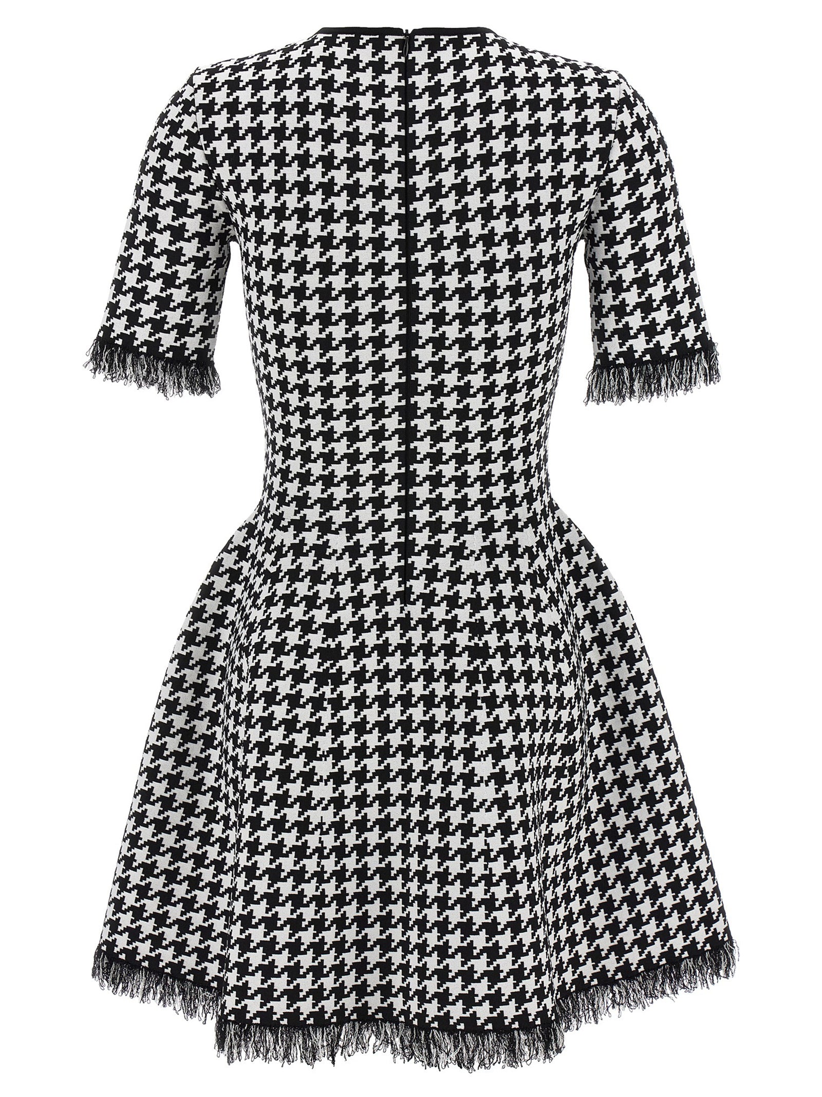 Alexander McQueen Bicolor Viscose Short Dress