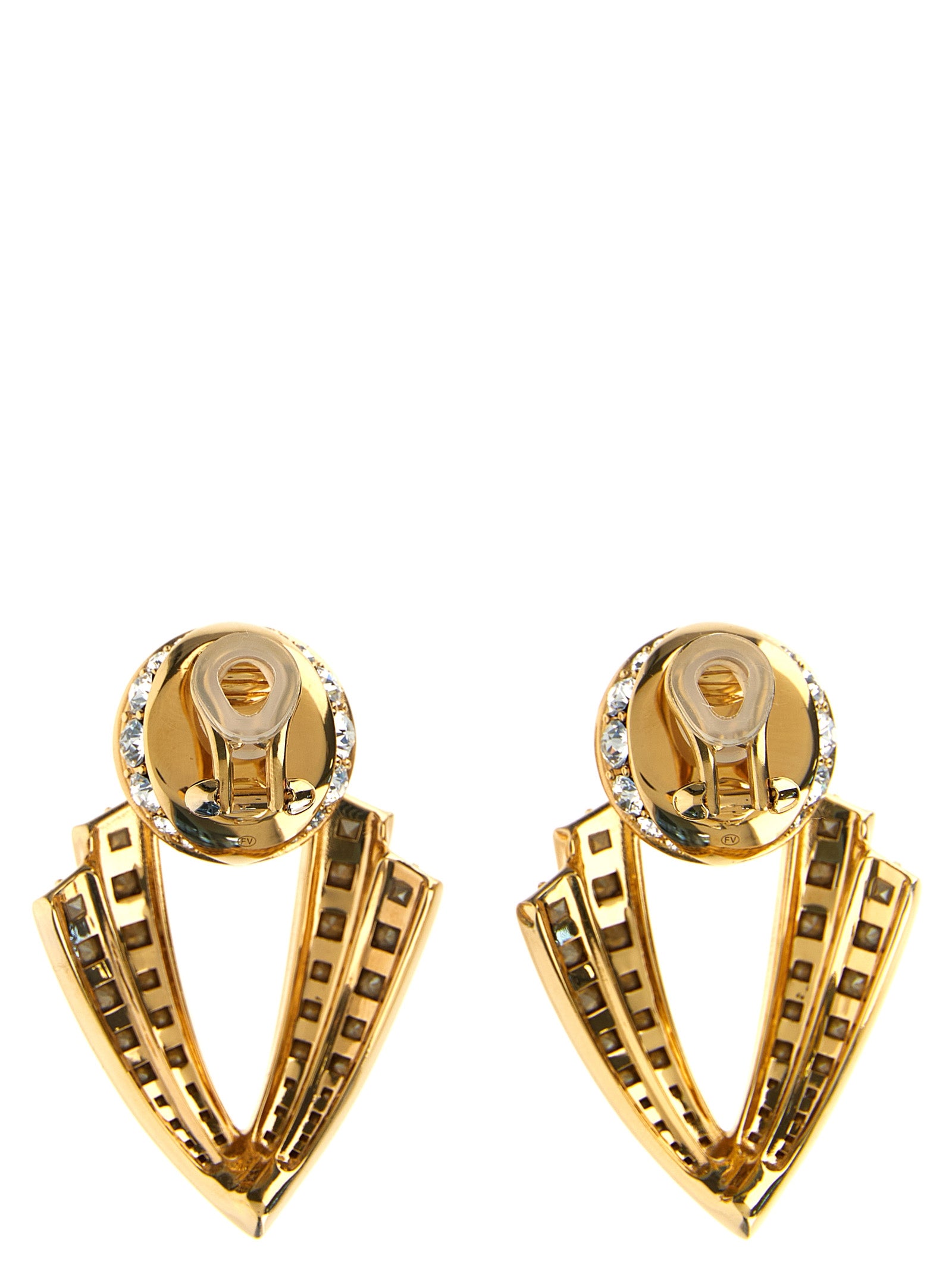 Valentino Garavani Gold Brass Earrings Valentino Garavani