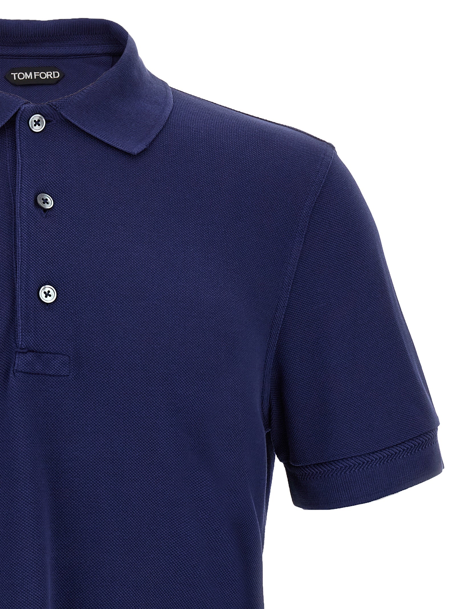 Tom Ford Blue Lyocell Polo Shirt Tom Ford
