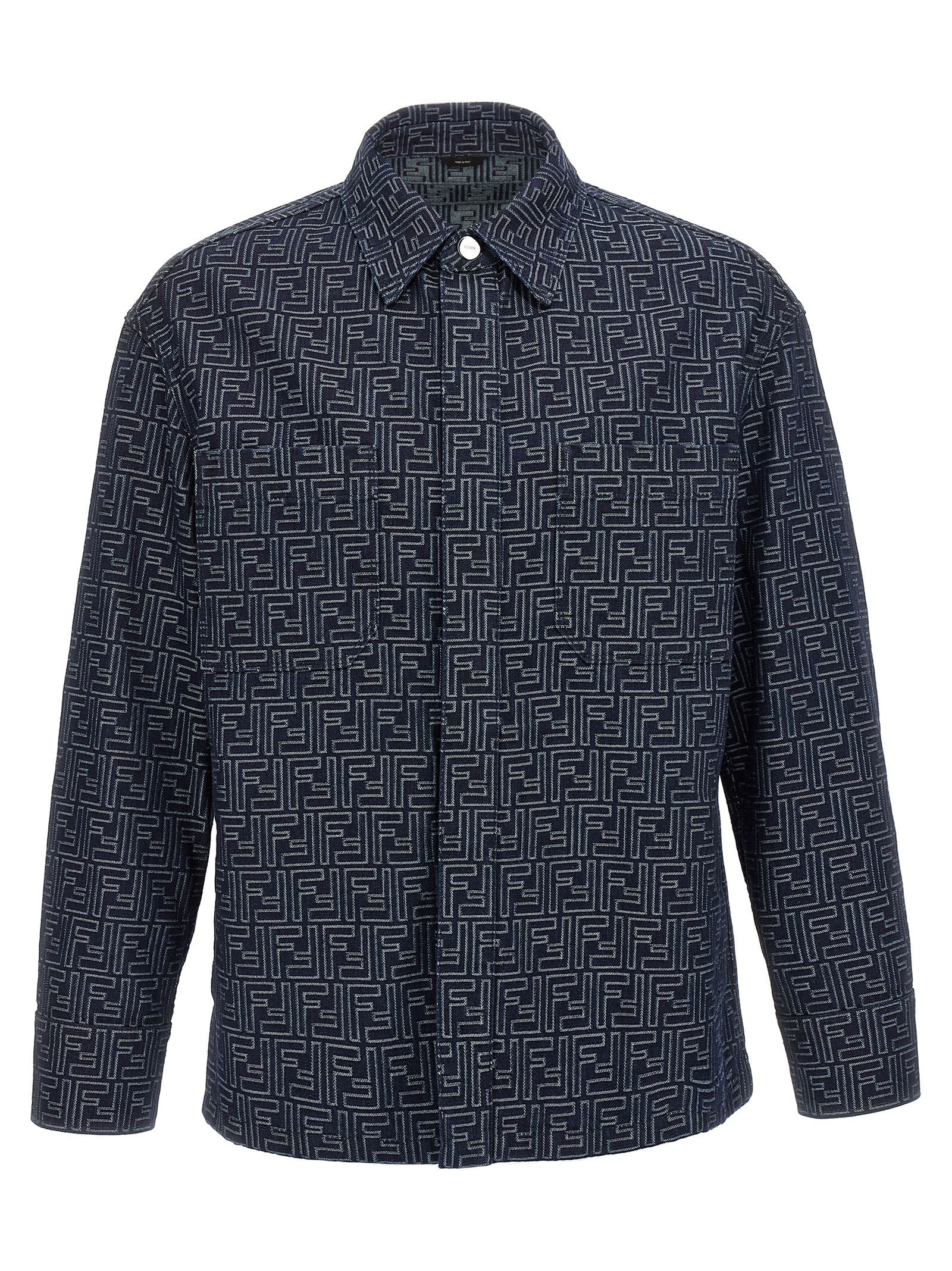 Fendi Blue Cotton Denim Jacket