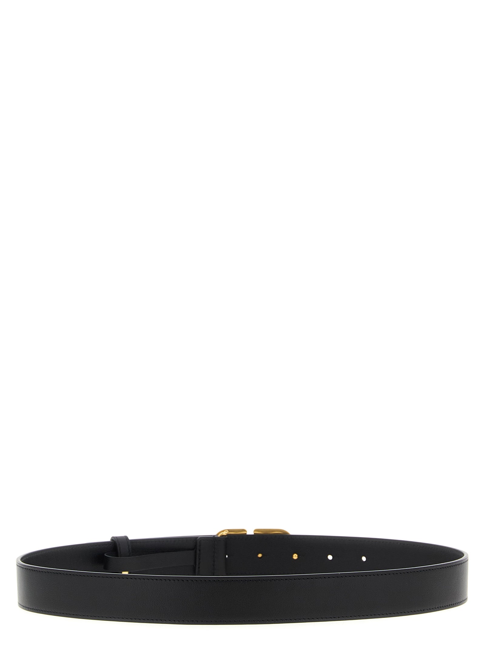 Valentino Garavani Black Calfskin Regular Belt Valentino Garavani
