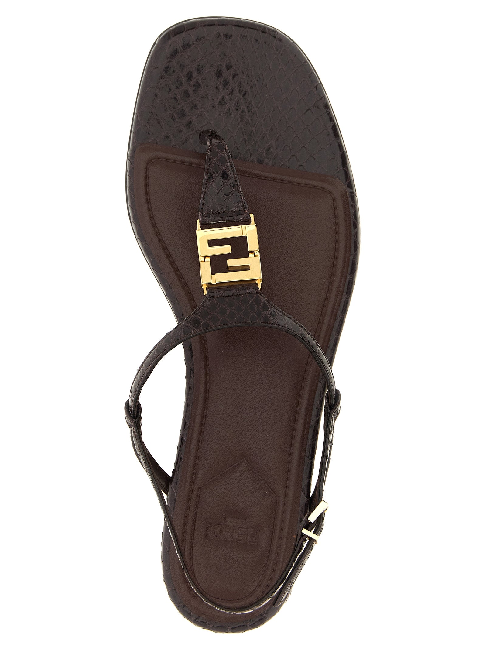 Fendi Purple Elastane Flat Sandals Fendi