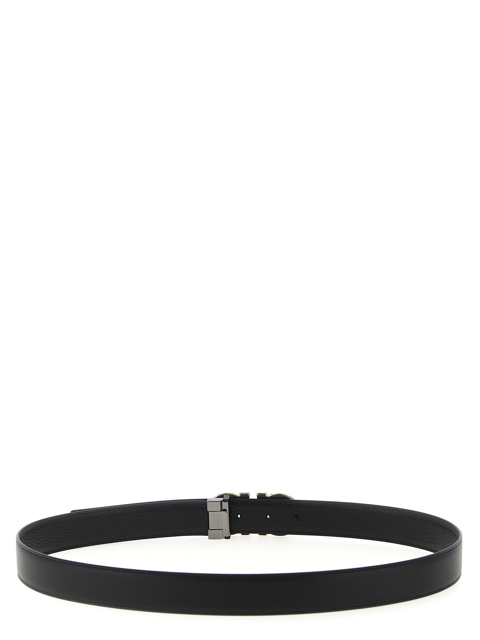 Ferragamo Black Calfskin Regular Belt Ferragamo