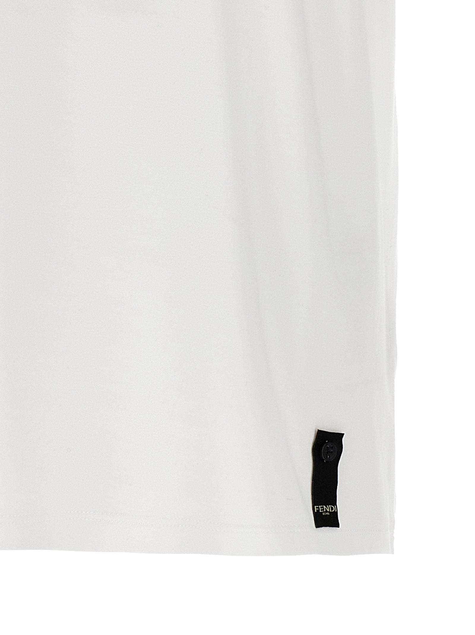 Fendi White Cotton T-Shirt Fendi