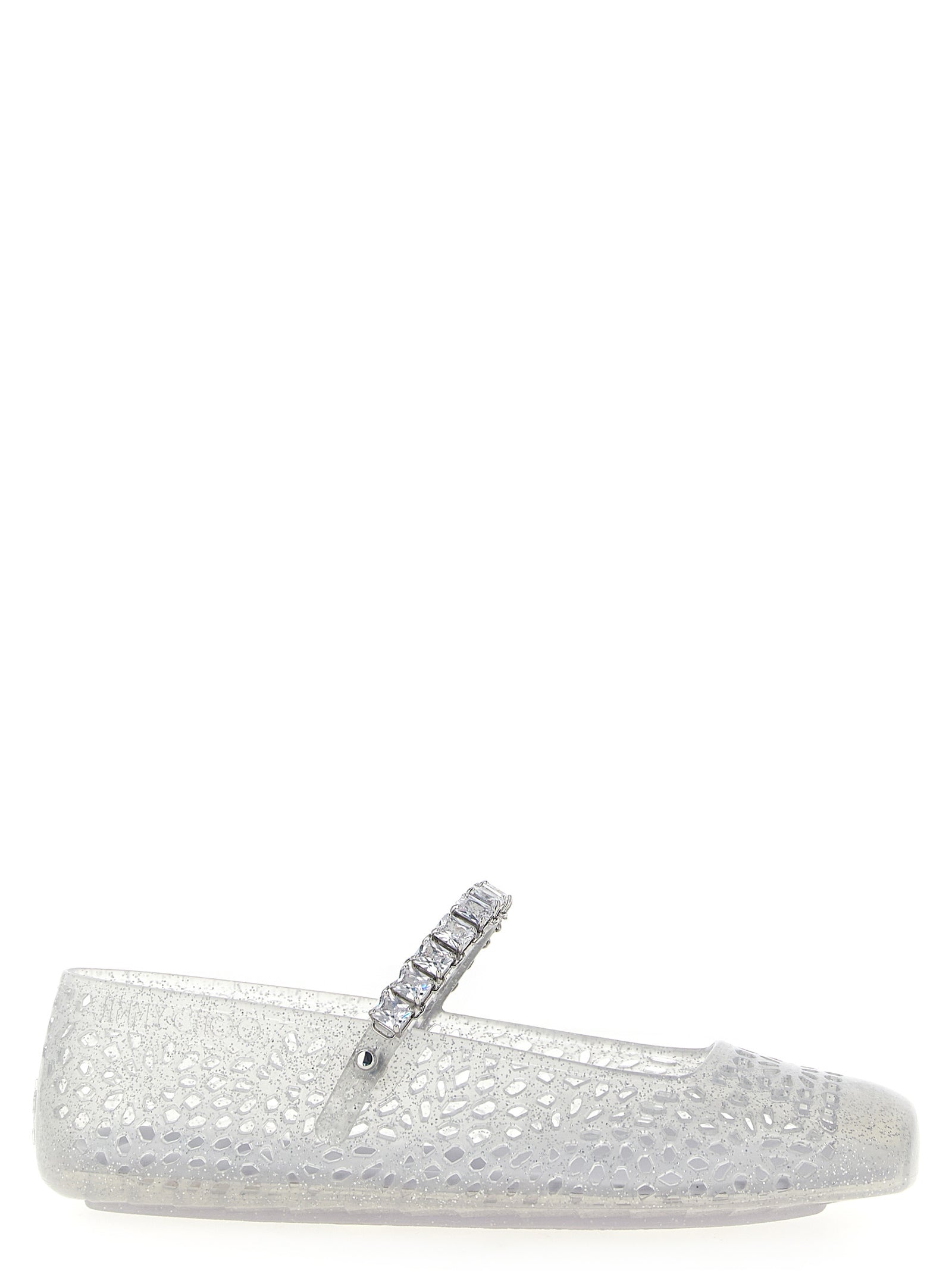 Jimmy Choo Silver Plastic Ballet Flats Jimmy Choo