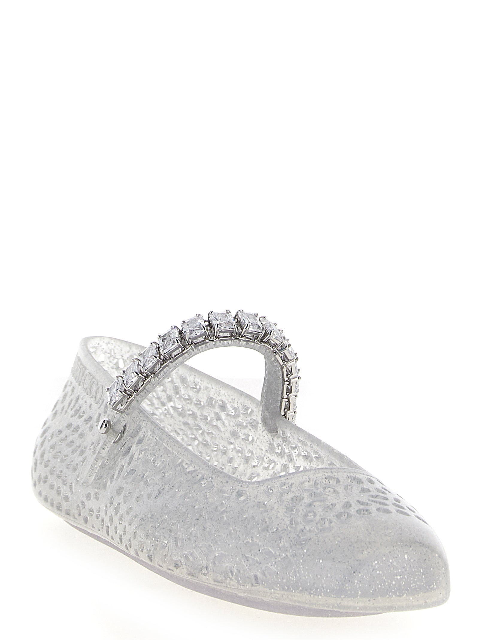 Jimmy Choo Silver Plastic Ballet Flats Jimmy Choo