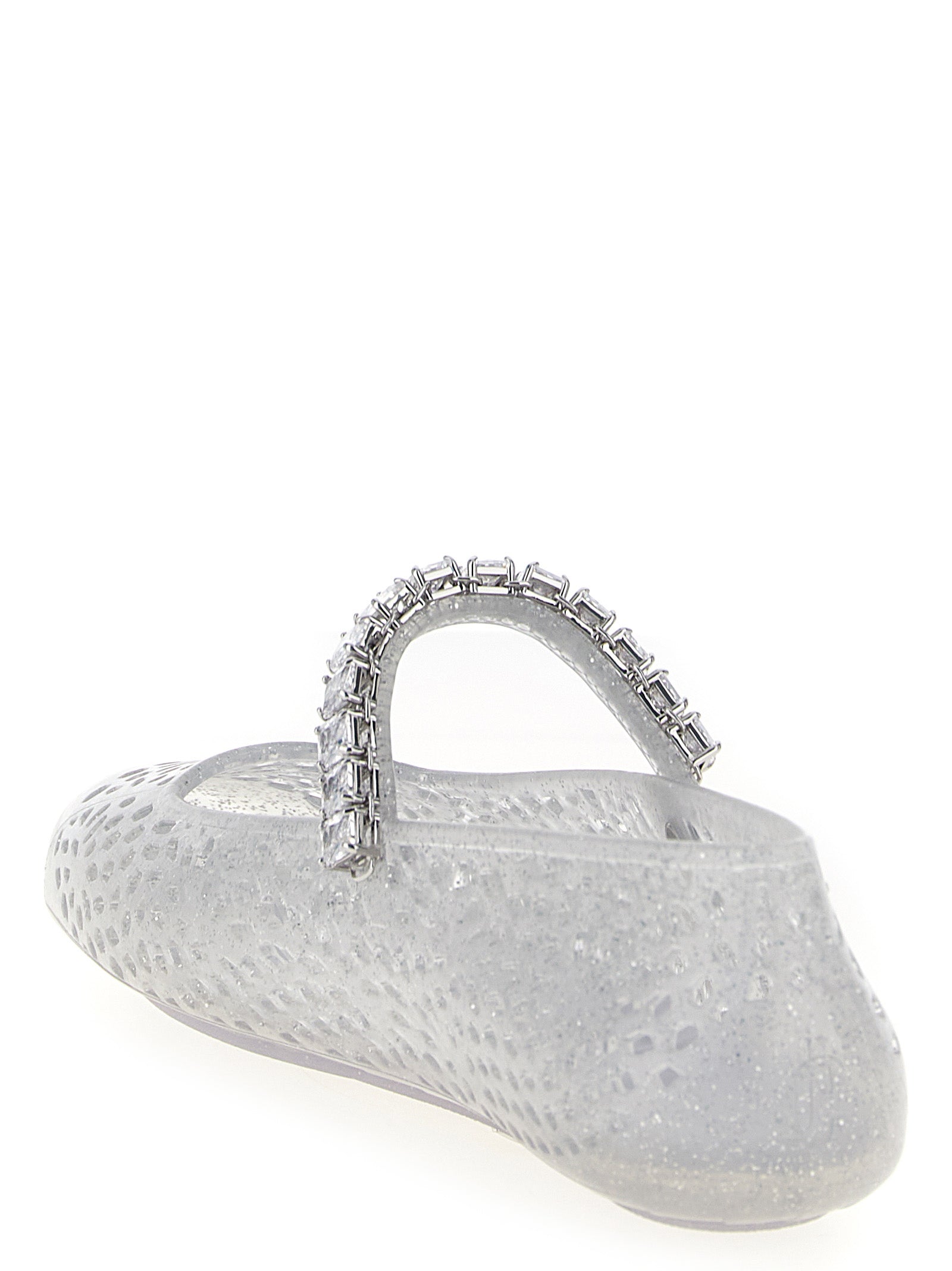 Jimmy Choo Silver Plastic Ballet Flats Jimmy Choo