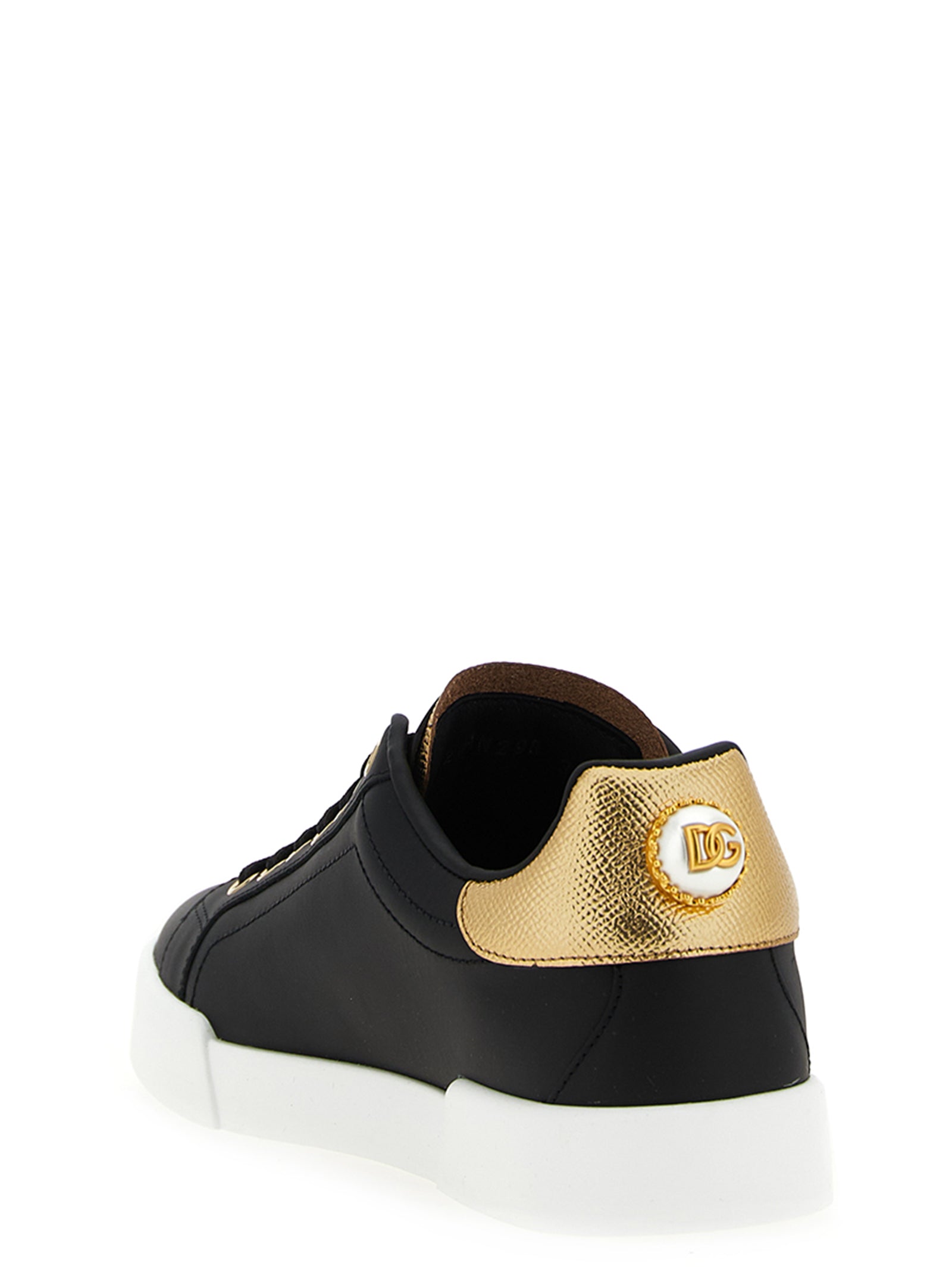 Dolce & Gabbana Black Calfskin Sneakers Dolce & Gabbana