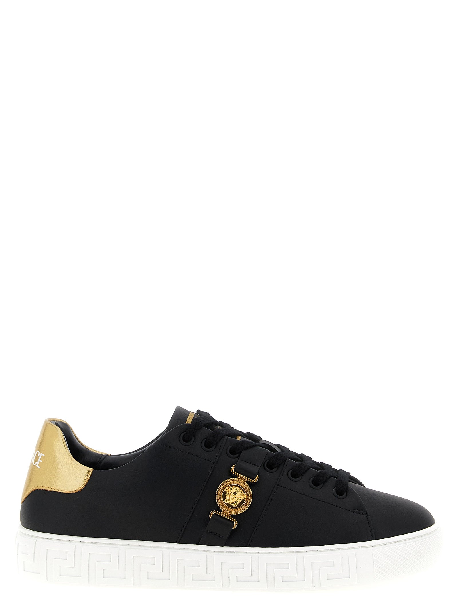 Versace Black Nylon Low Top Sneakers Versace