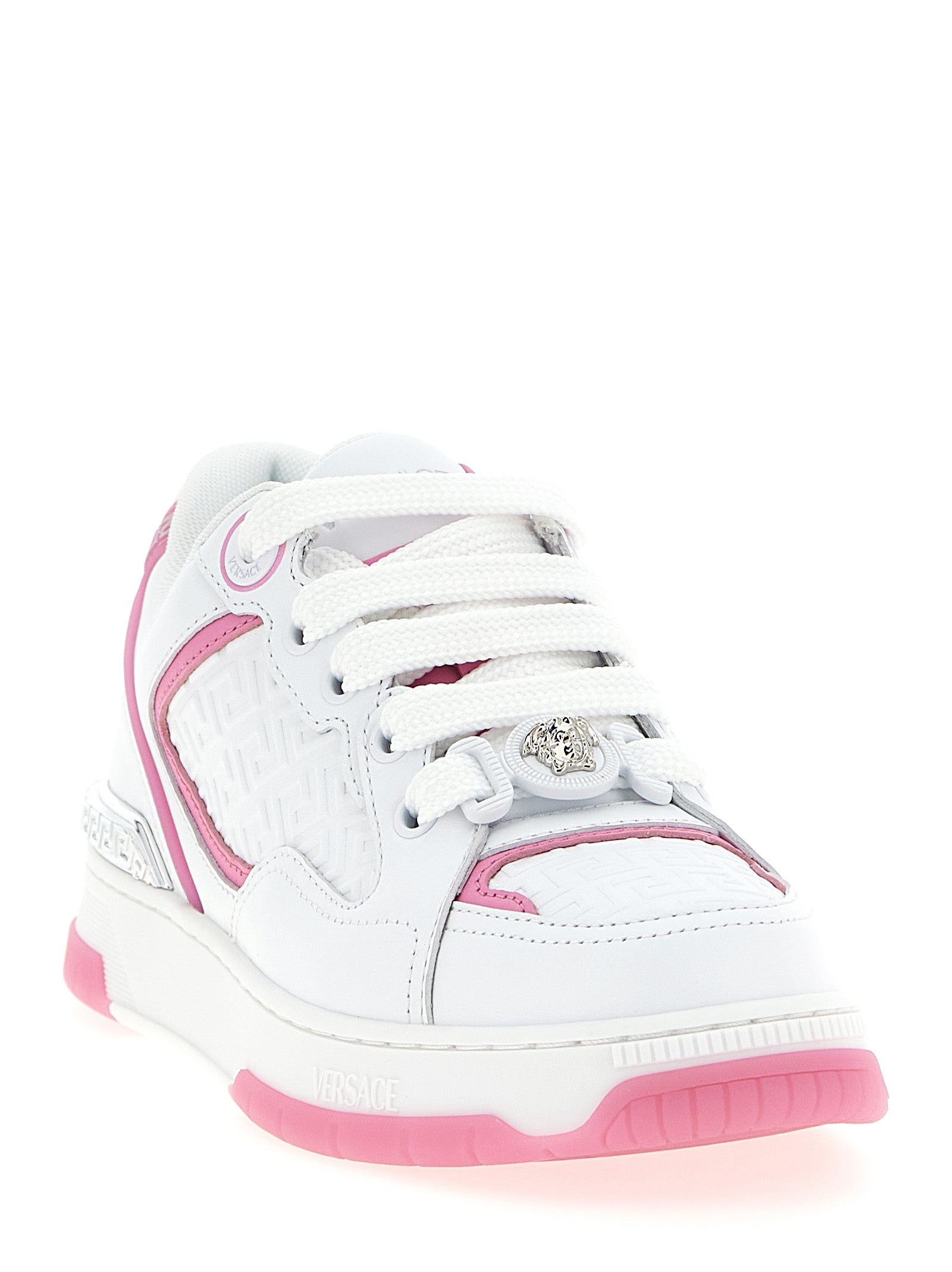 Versace Multicolor Calfskin Athletic Sneakers Versace