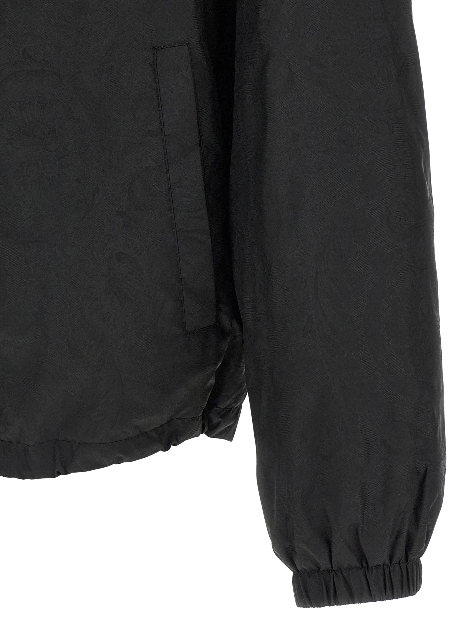 Versace Black Nylon Shell Jacket Versace