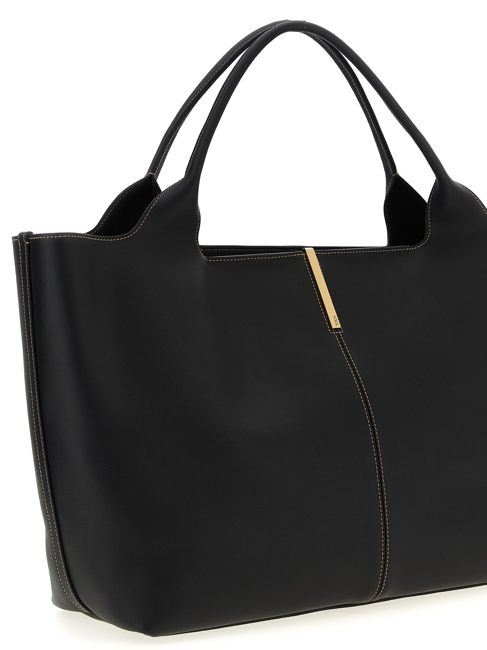 Tod's Black Calfskin Tote Bag Tod's
