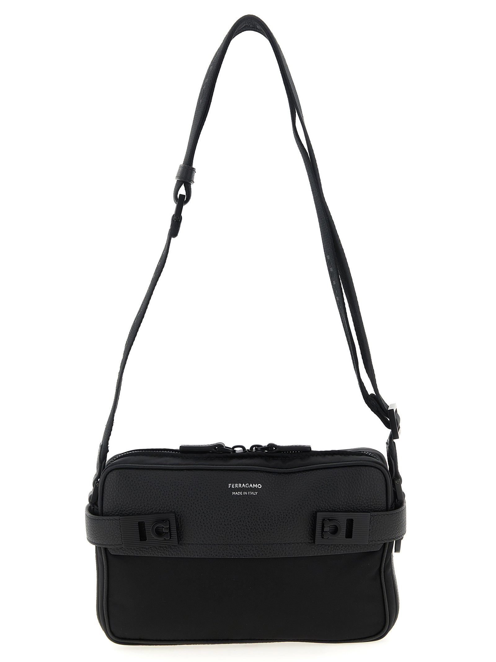 Ferragamo Black Fabric Crossbody Bag Ferragamo