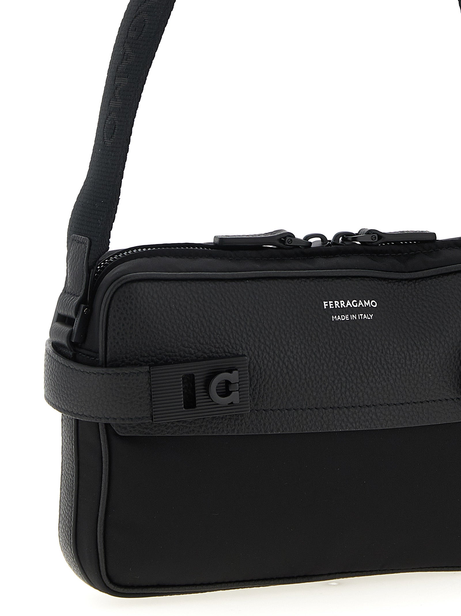 Ferragamo Black Fabric Crossbody Bag Ferragamo