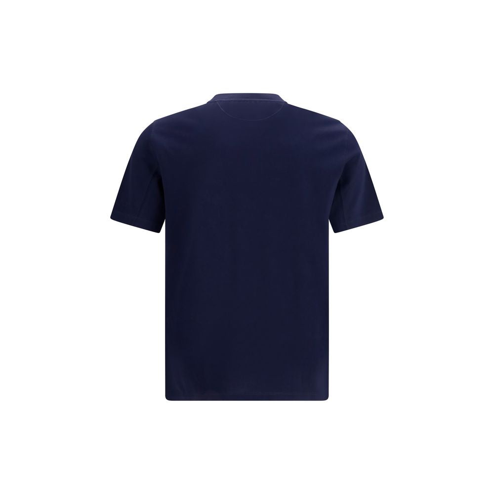 Brunello Cucinelli Blue Cotton T-Shirt Brunello Cucinelli