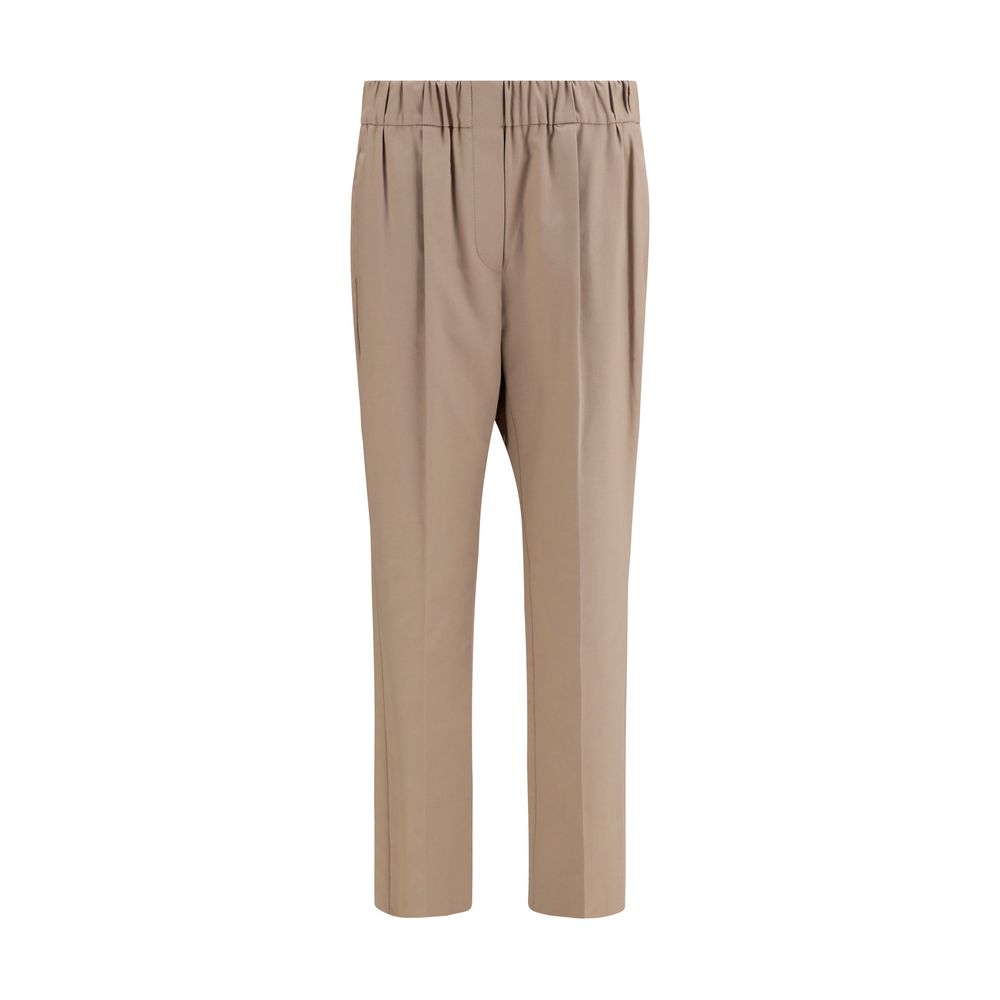 Brunello Cucinelli Beige Cotton Casual Pants Brunello Cucinelli
