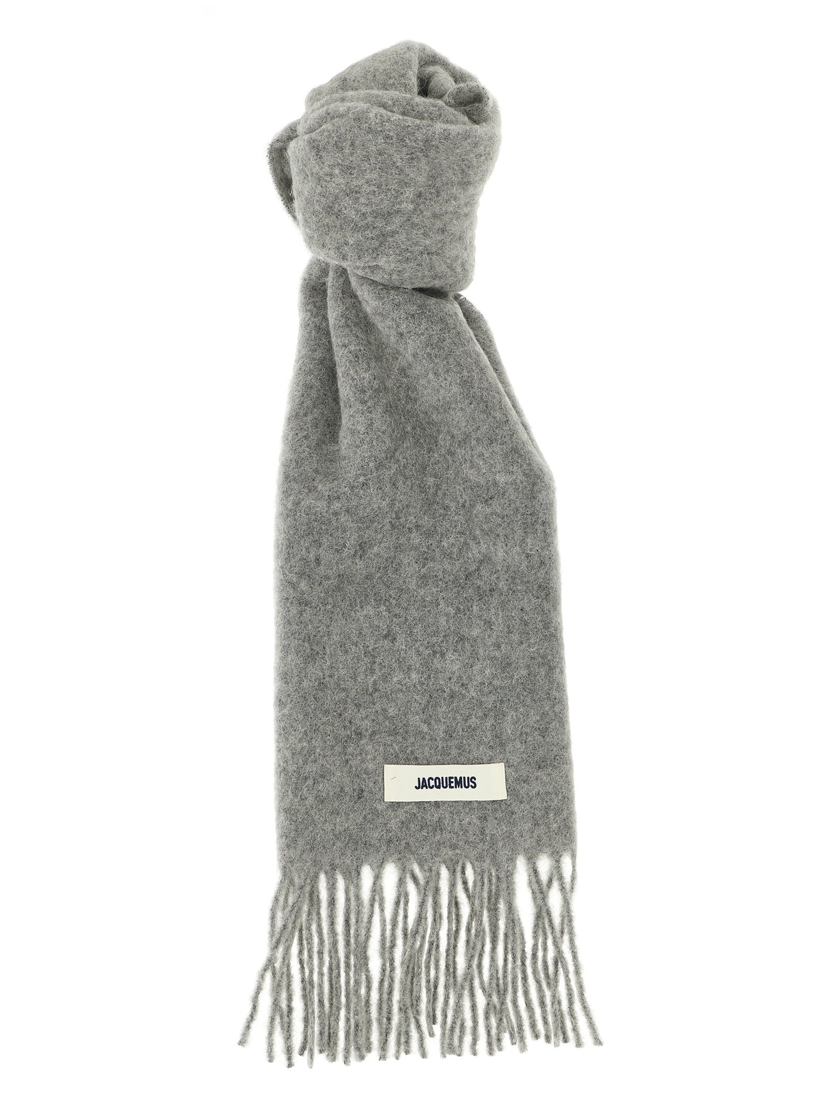 Jacquemus Gray Alpaca Leather Foulard Jacquemus