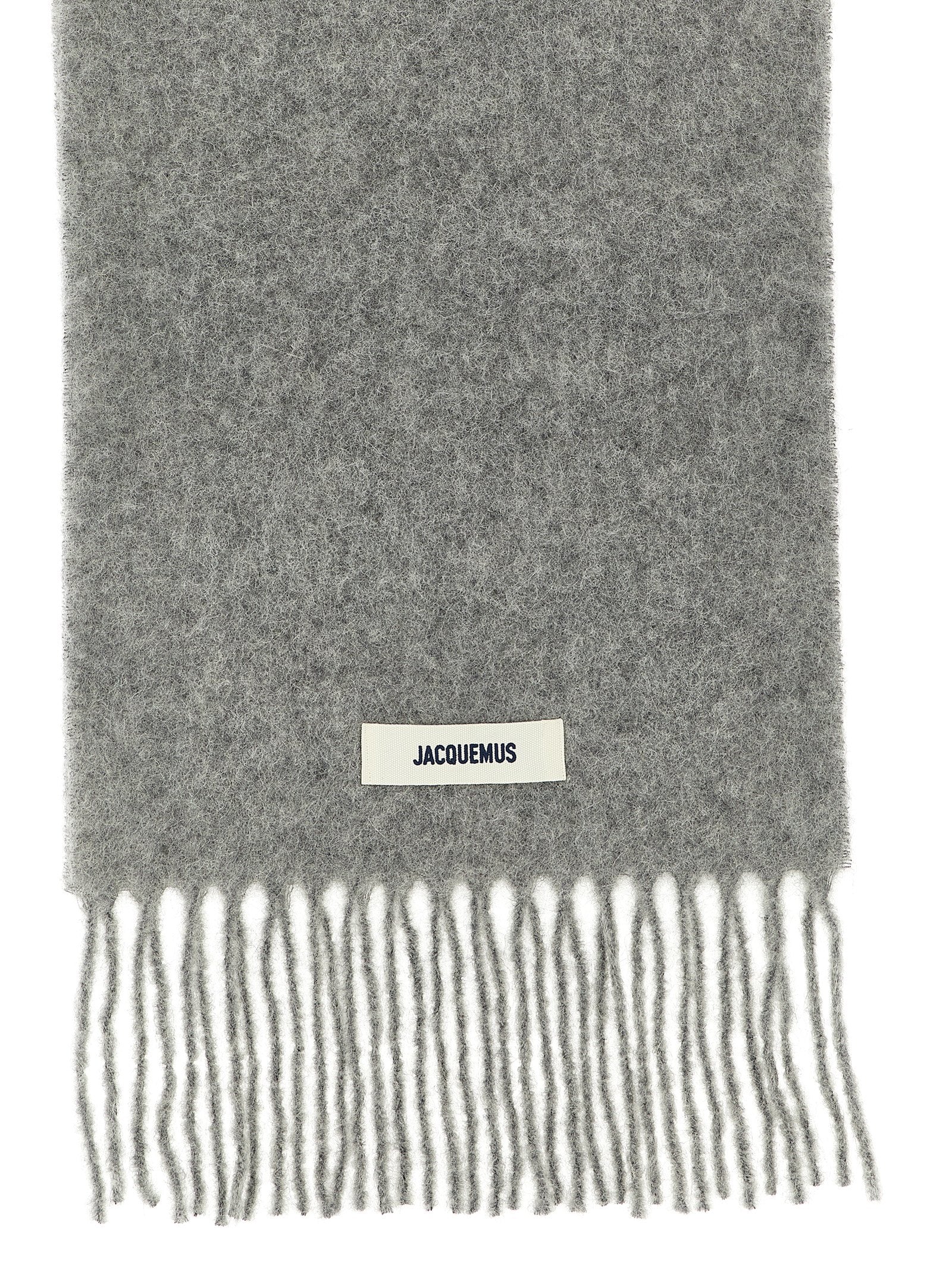 Jacquemus Gray Alpaca Leather Foulard Jacquemus