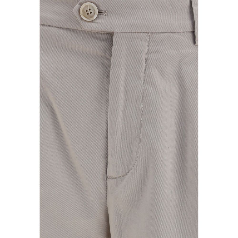 Brunello Cucinelli Beige Cotton Chino Pants Brunello Cucinelli