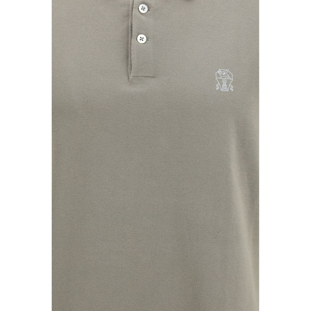 Brunello Cucinelli Bicolor Cotton Polo Shirt Brunello Cucinelli