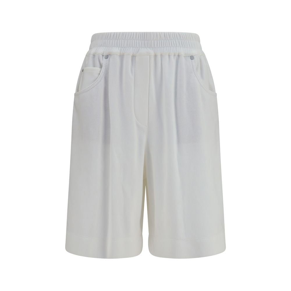 Brunello Cucinelli White Cotton Bermuda Shorts Brunello Cucinelli