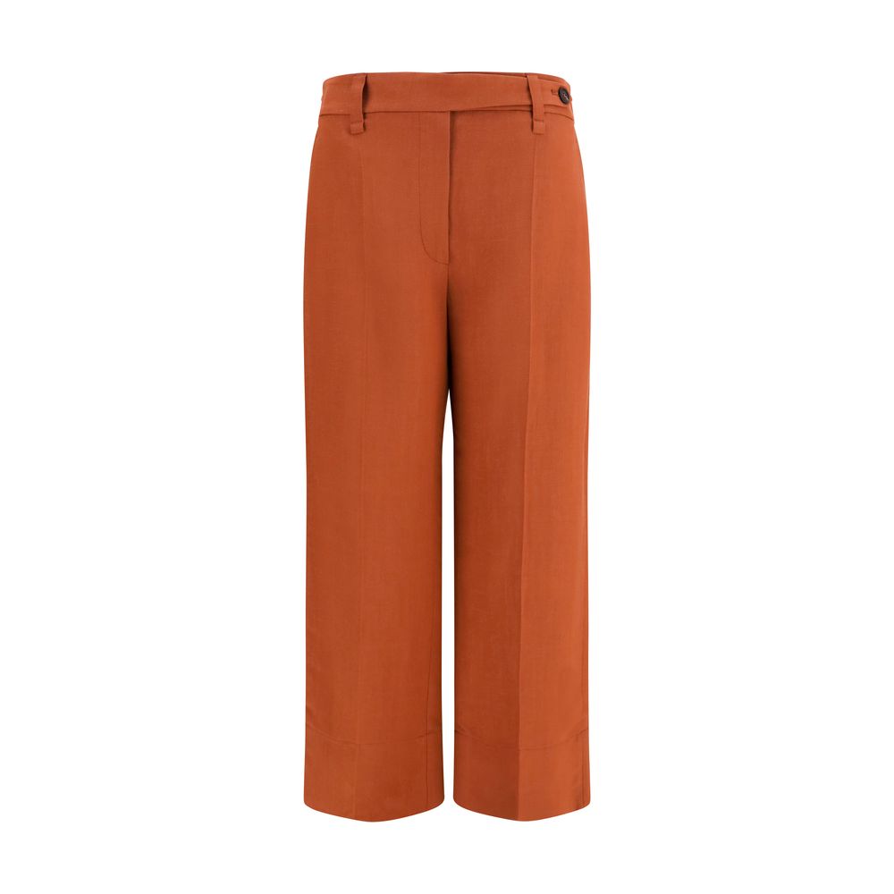Brunello Cucinelli Brown Viscose Casual Pants Brunello Cucinelli