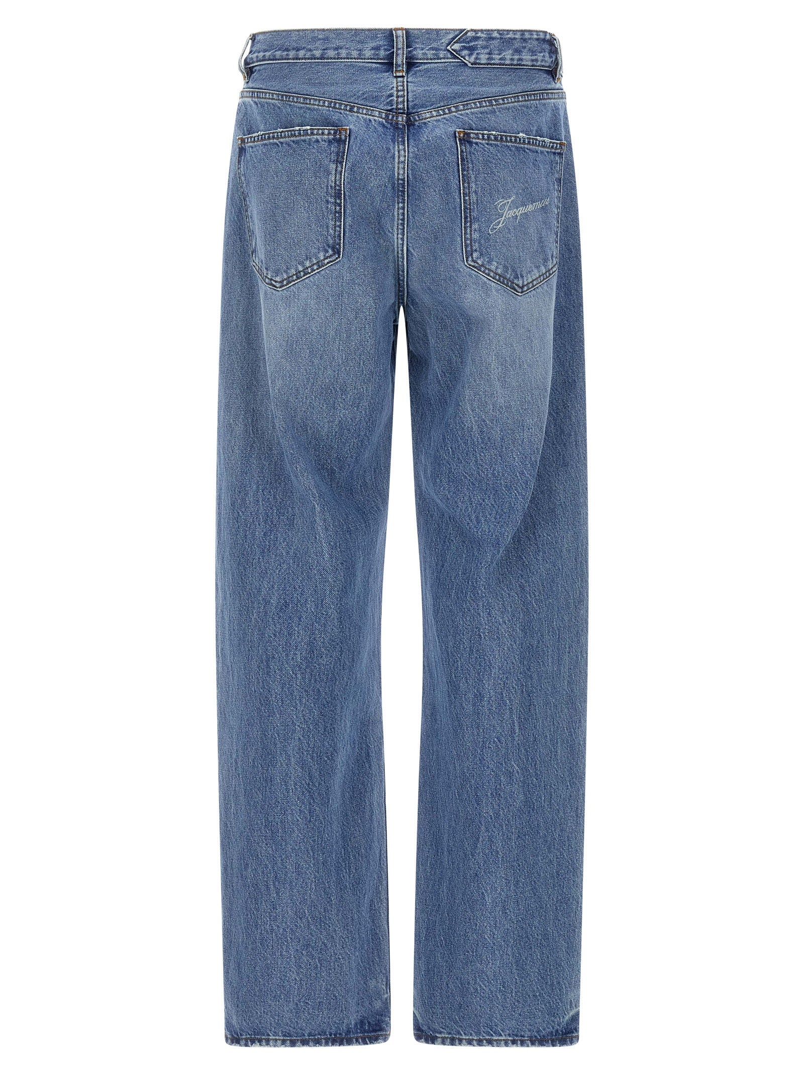 Jacquemus Blue Cotton Straight-Leg Jeans Jacquemus