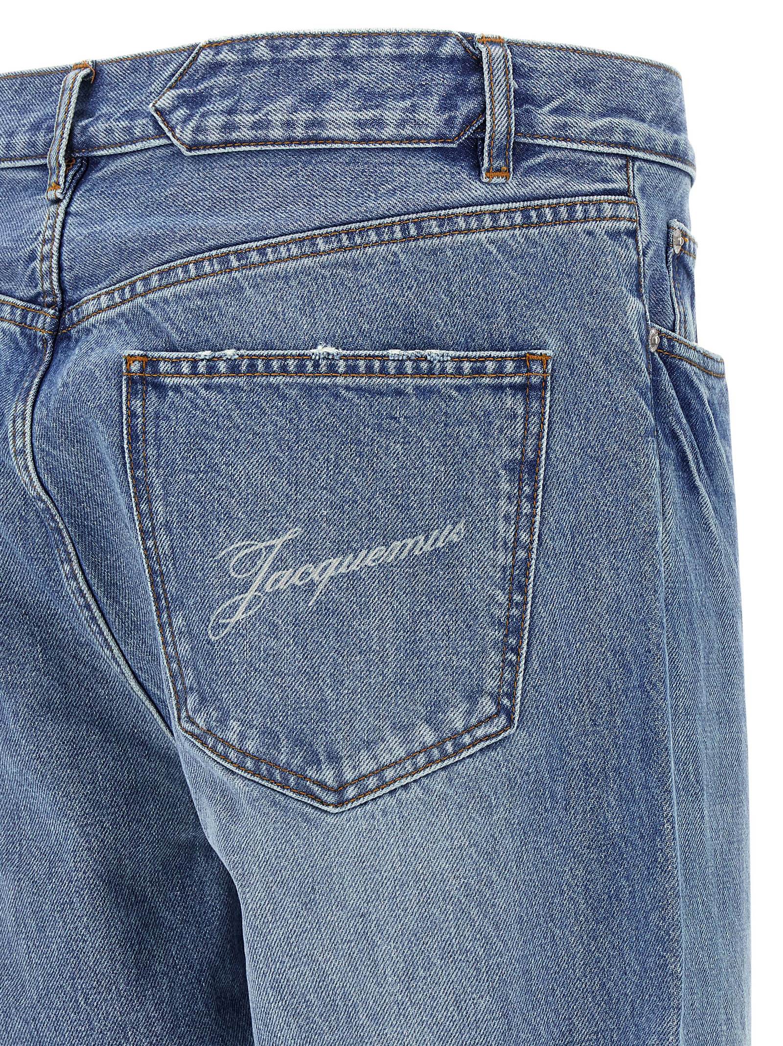 Jacquemus Blue Cotton Straight-Leg Jeans Jacquemus