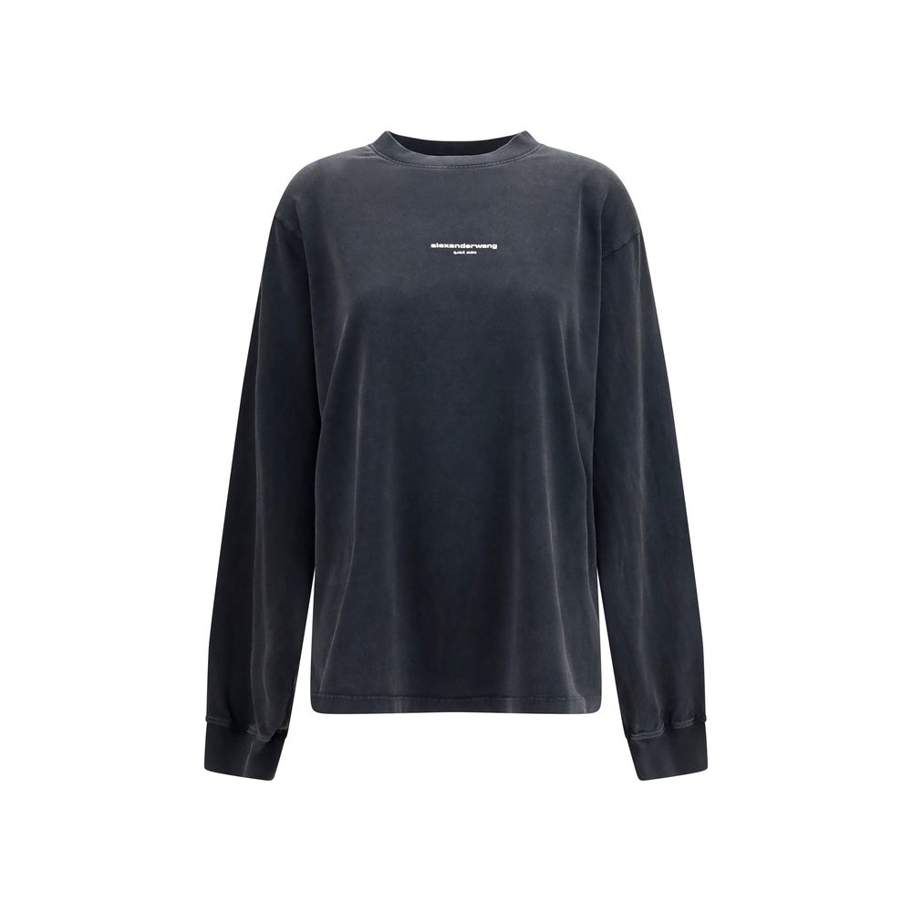 Alexander Wang Black Cotton Sweatshirt Alexander Wang