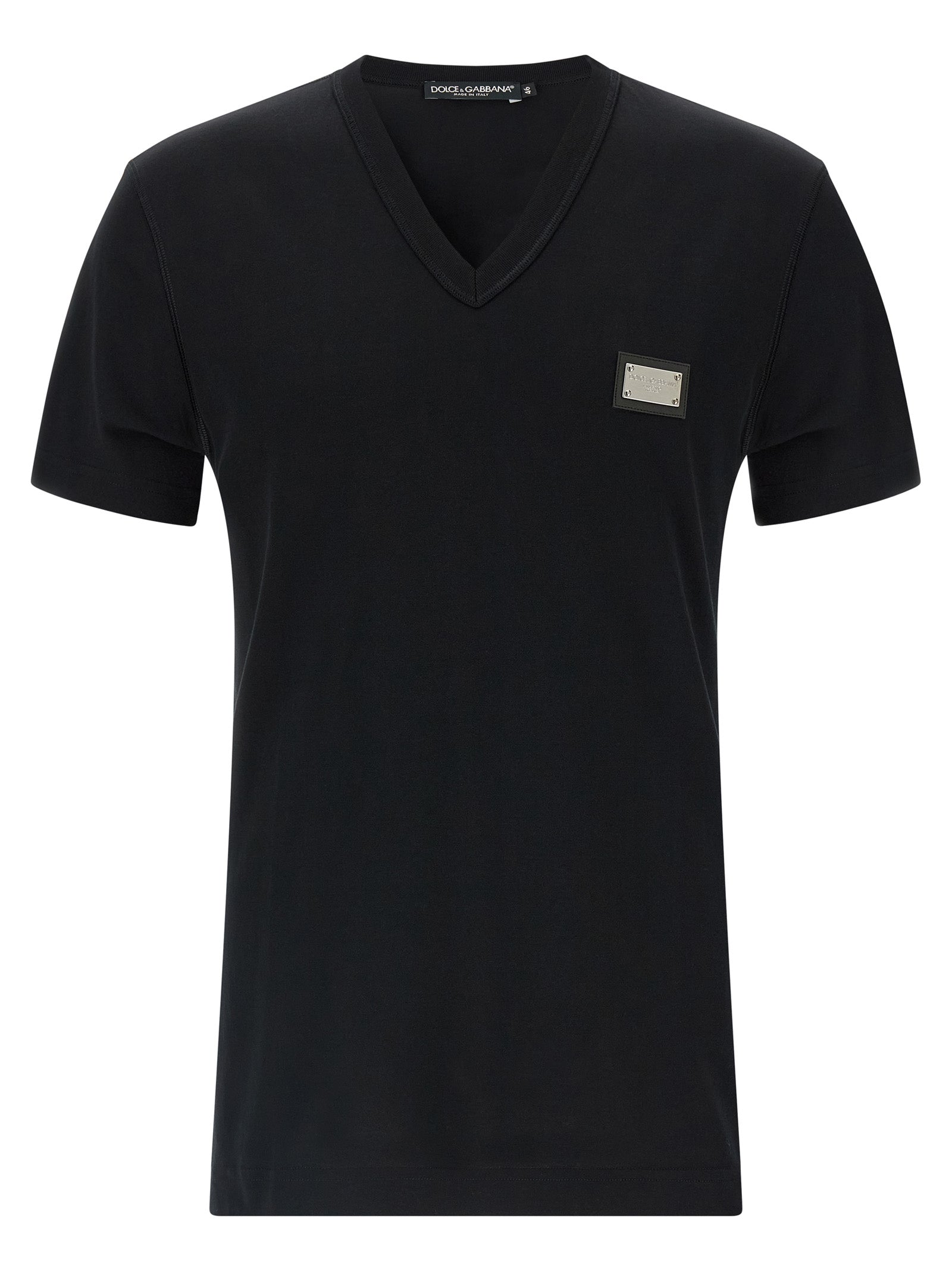 Dolce & Gabbana Black Cotton T-Shirt Dolce & Gabbana