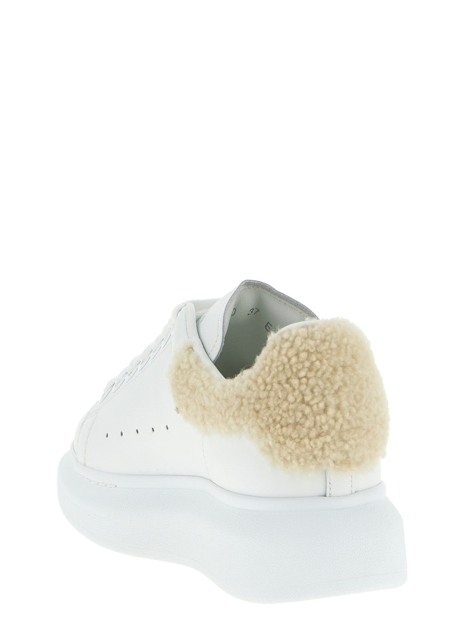 Alexander McQueen Beige Calfskin Chunky Sneakers Alexander McQueen